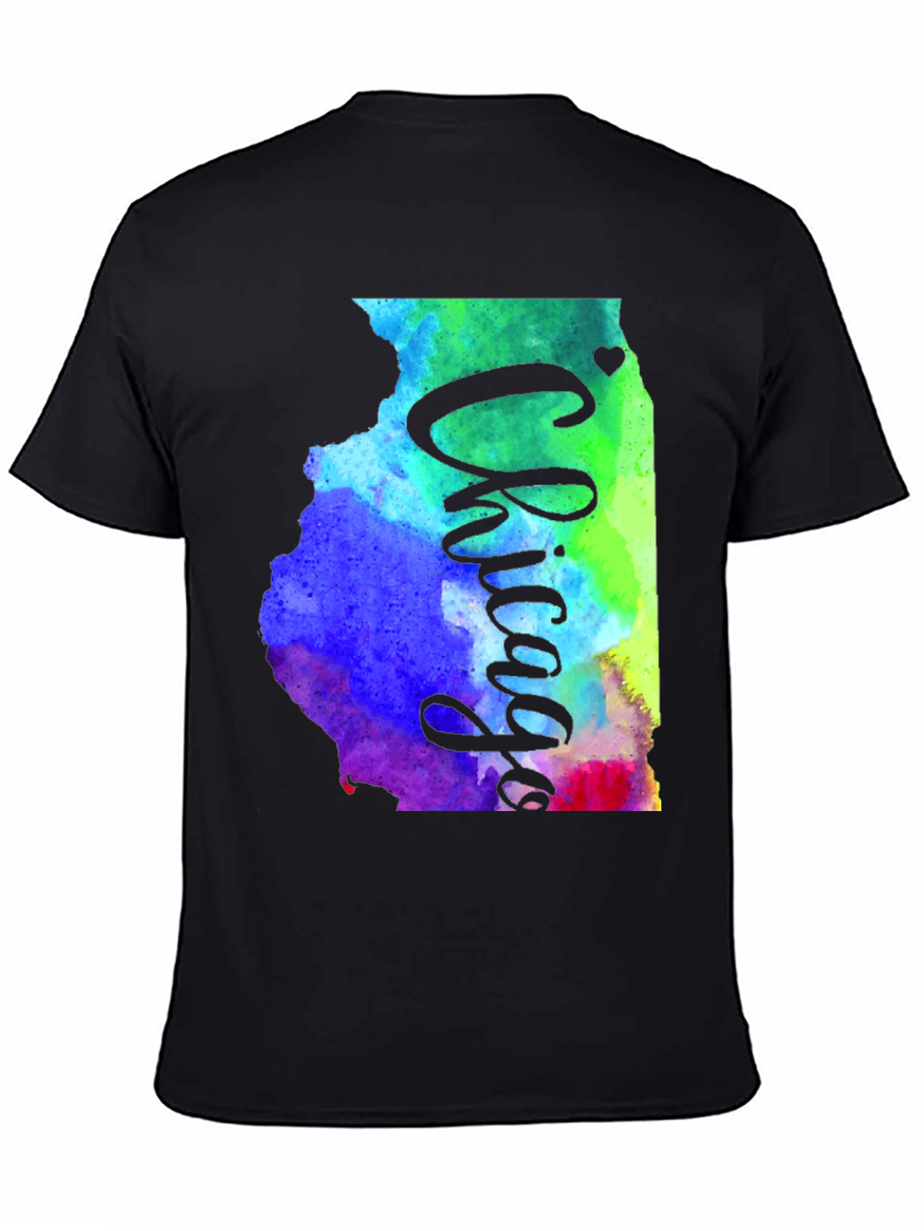 Chicago Illinois Watercolor Graphic T-Shirt