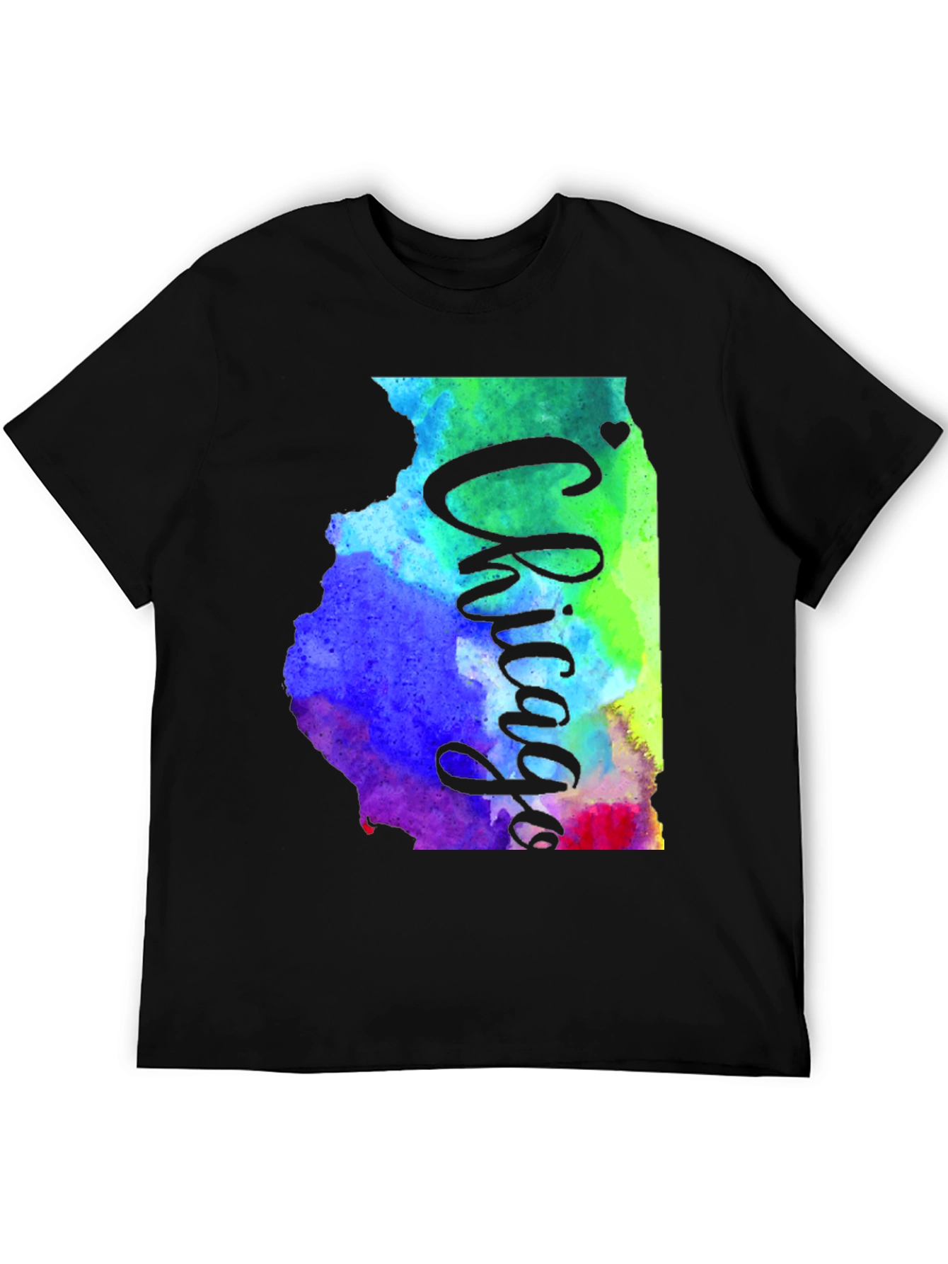 Chicago Illinois Watercolor Graphic T-Shirt