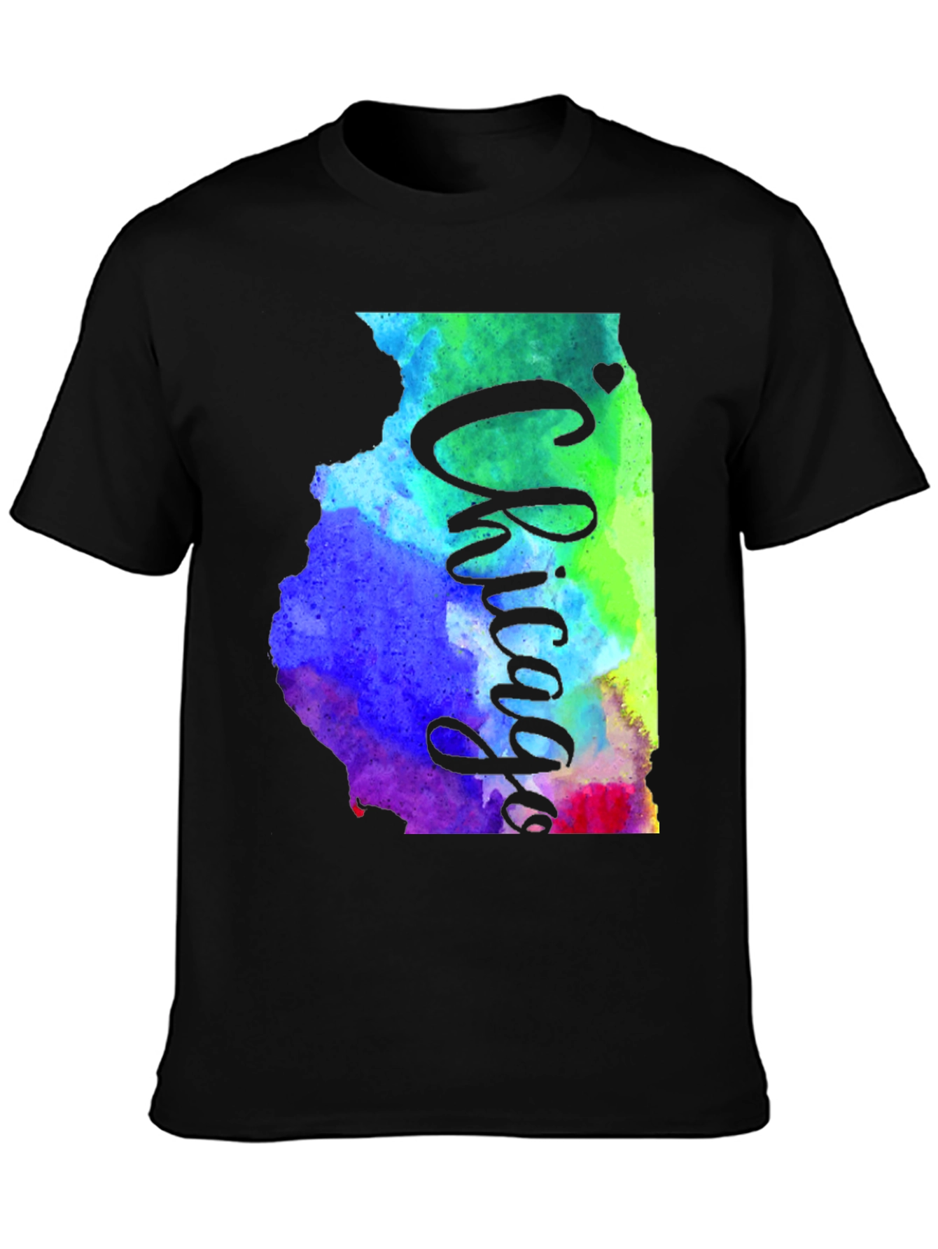 Chicago Illinois Watercolor Graphic T-Shirt