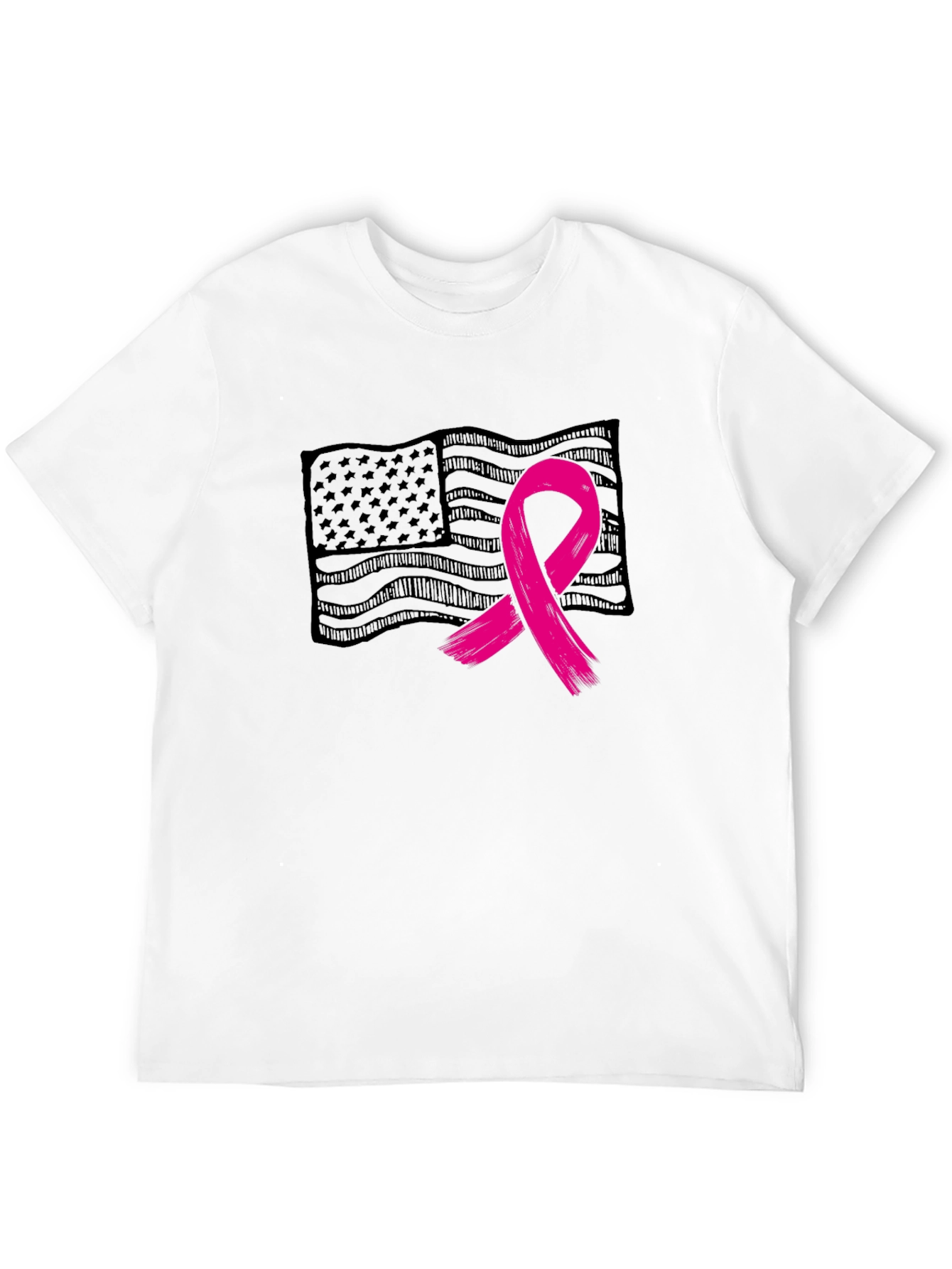 Breast Cancer Awareness Flag Tee