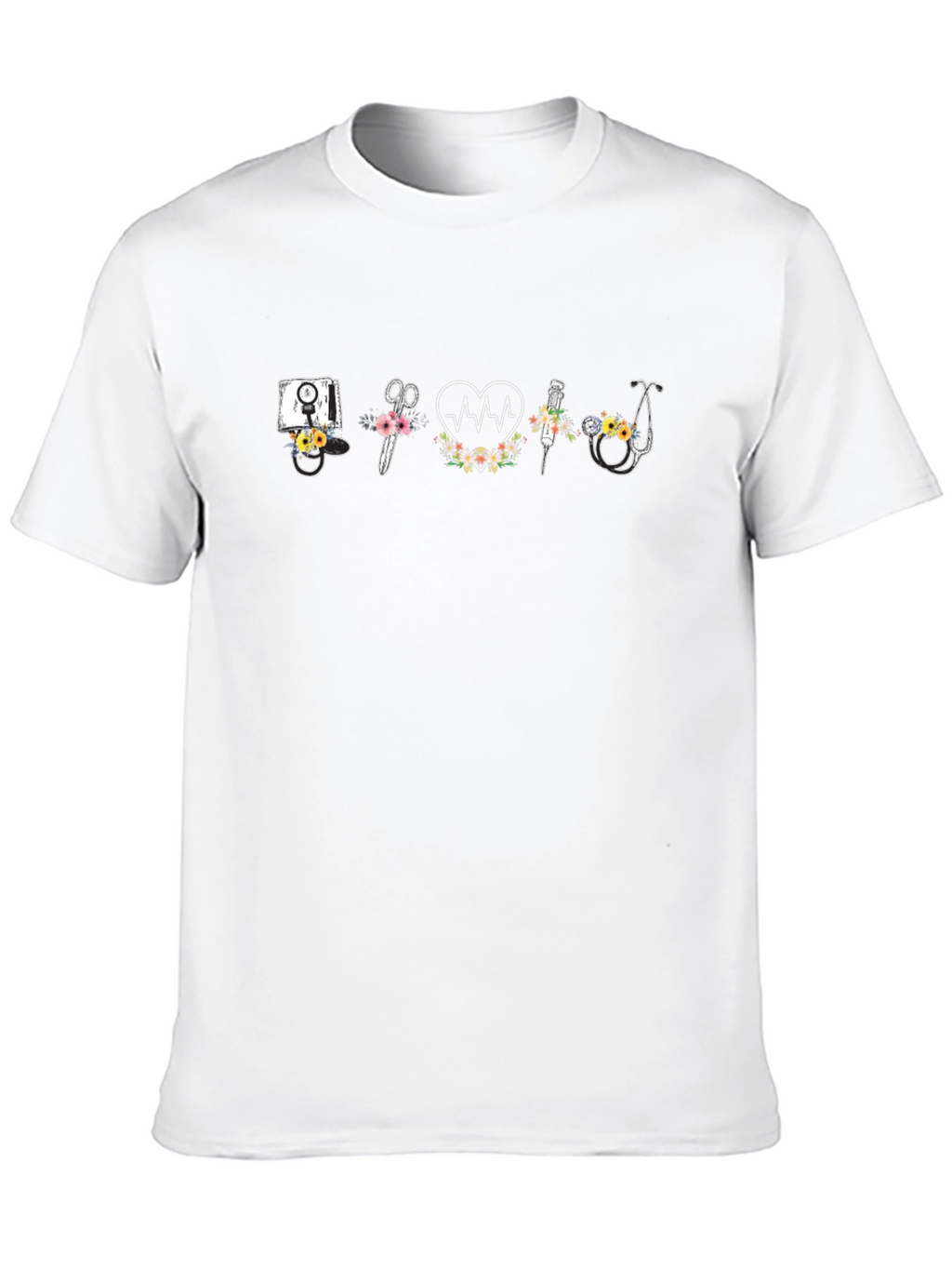 Floral Medical Tool Graphic Tee