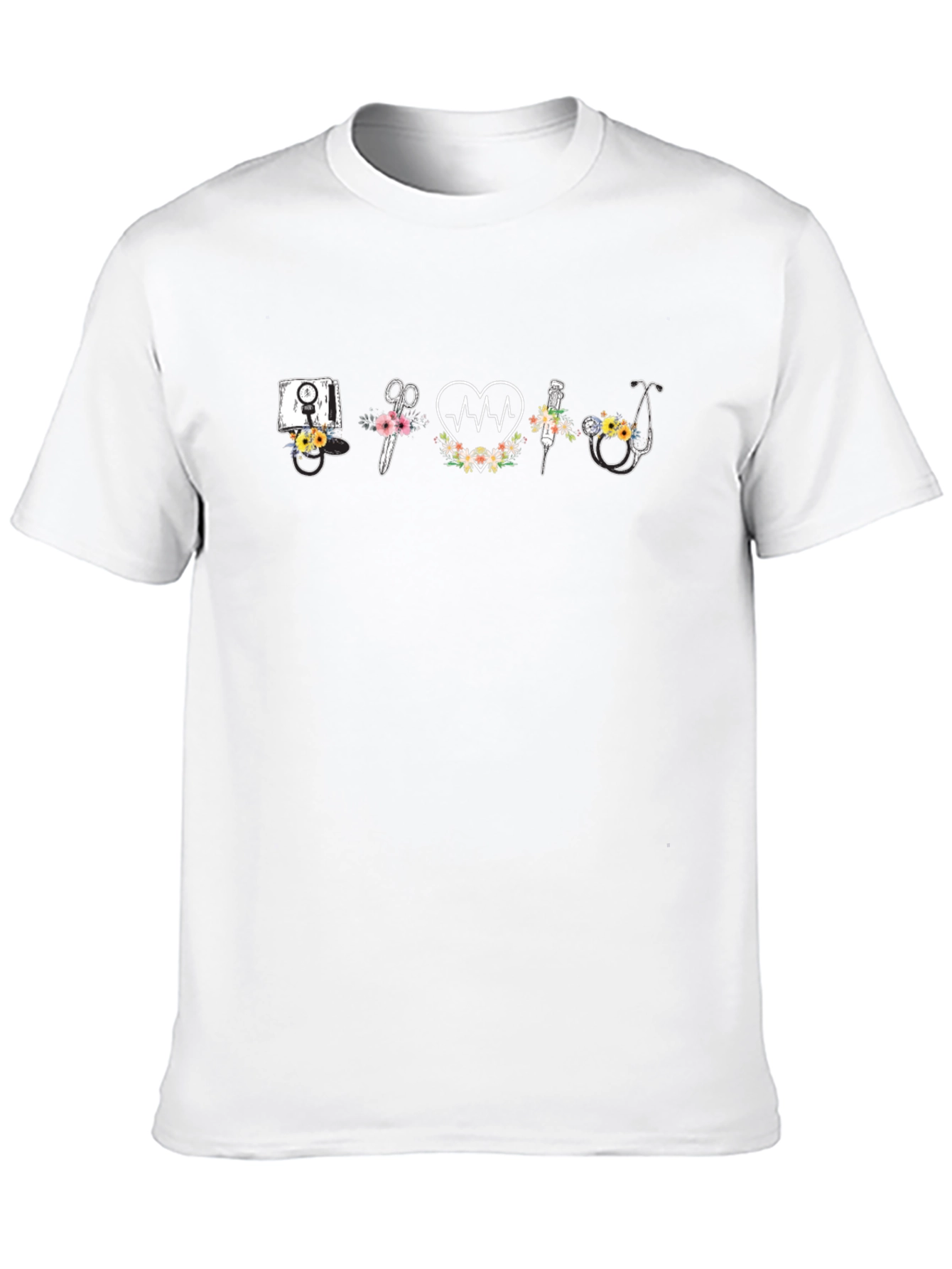 Floral Medical Tool Graphic Tee