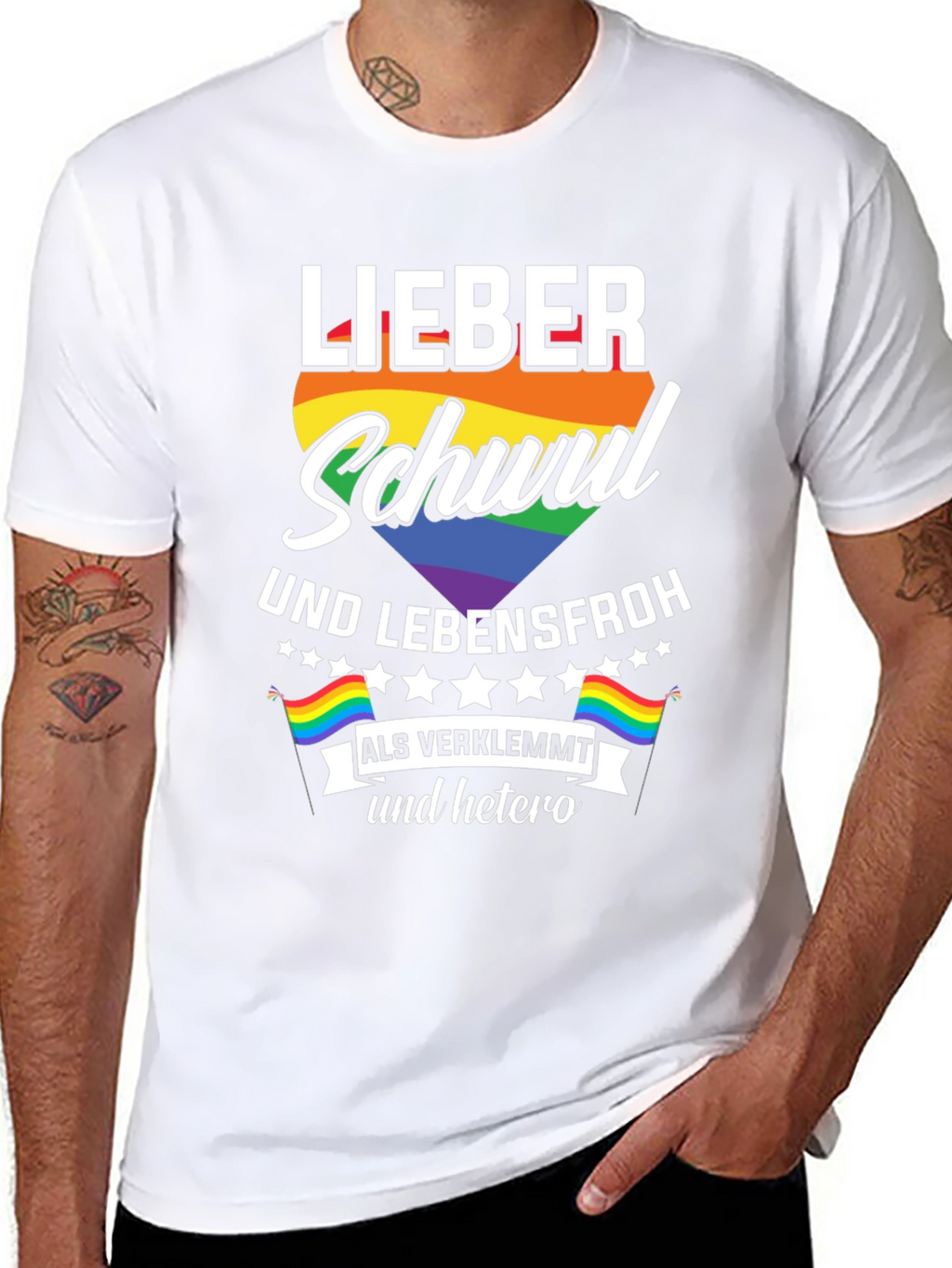 Lieber Schwul Und Lebensfroh T-Shirt