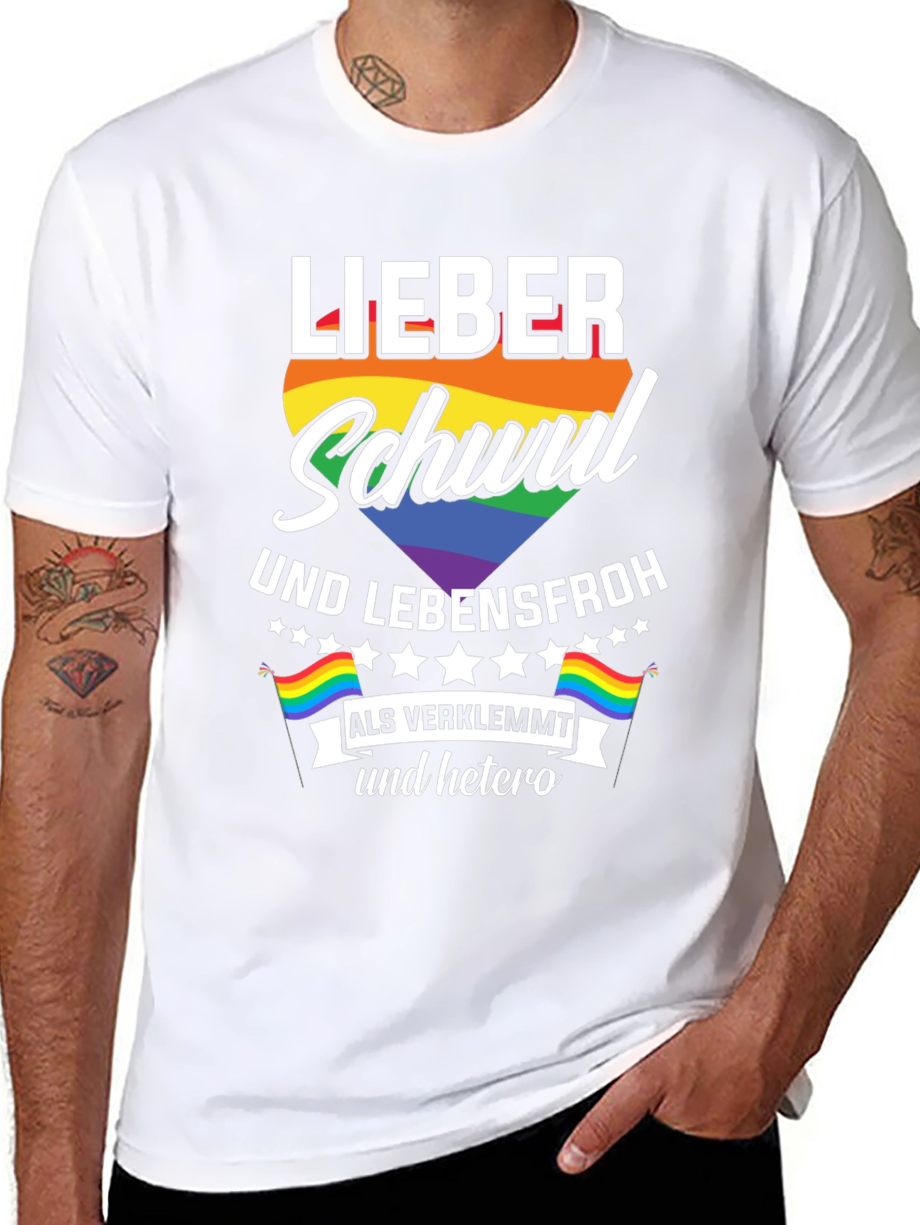 Lieber Schwul Und Lebensfroh T-Shirt