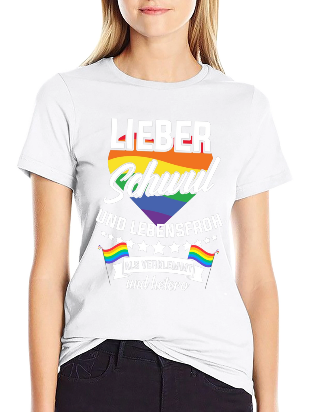 Lieber Schwul Und Lebensfroh T-Shirt