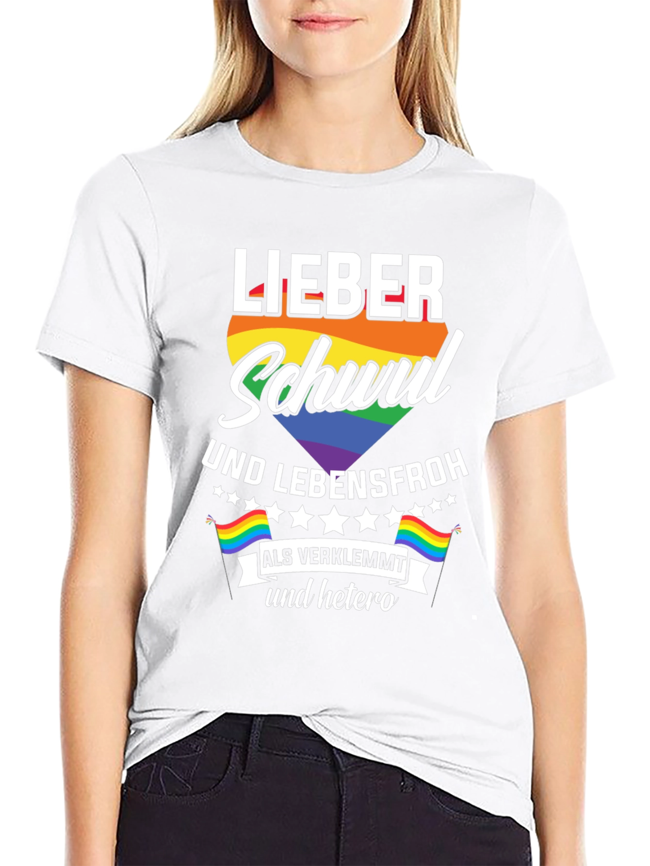 Lieber Schwul Und Lebensfroh T-Shirt