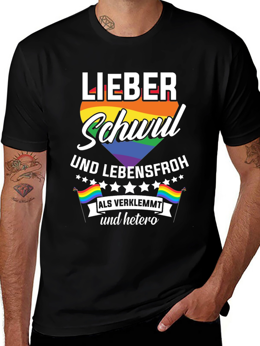 Lieber Schwul Und Lebensfroh T-Shirt