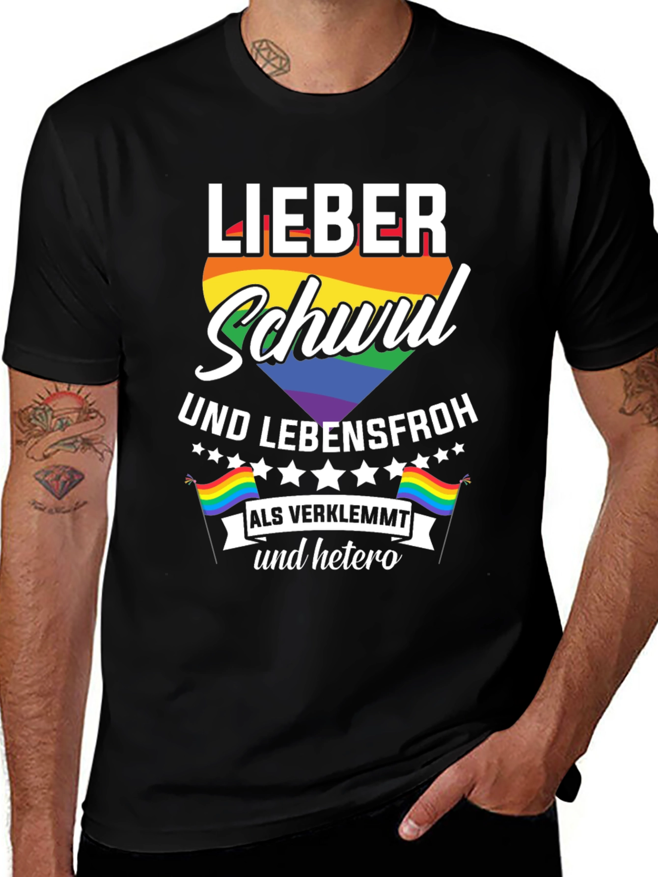 Lieber Schwul Und Lebensfroh T-Shirt