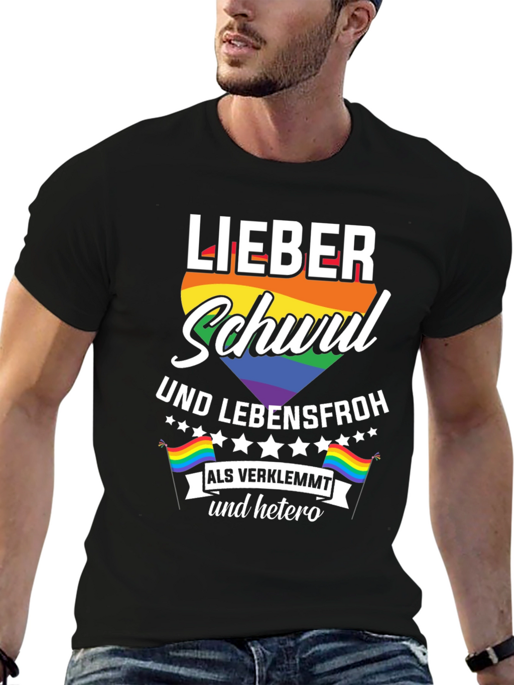 Lieber Schwul Und Lebensfroh T-Shirt