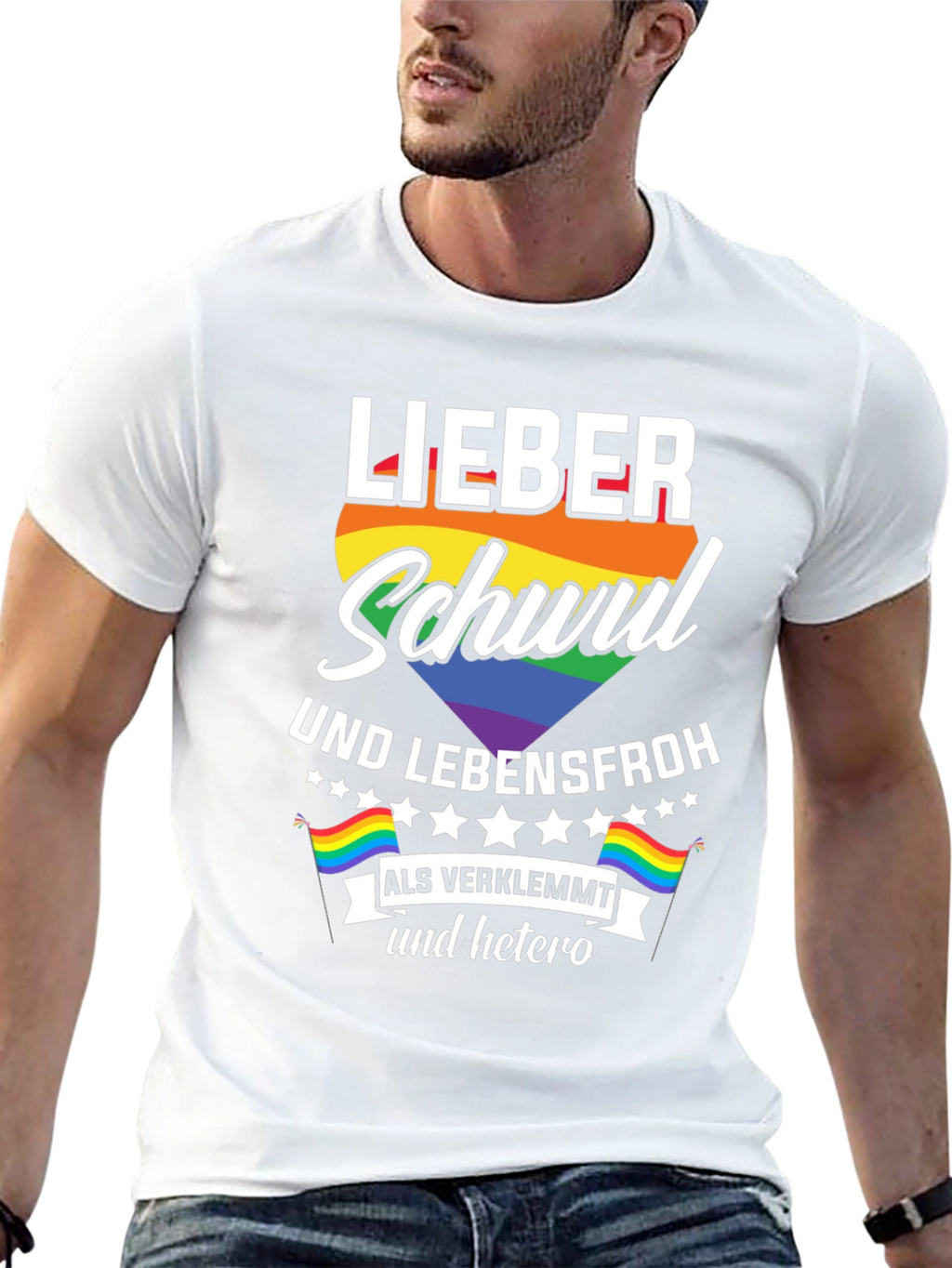 Lieber Schwul Und Lebensfroh T-Shirt