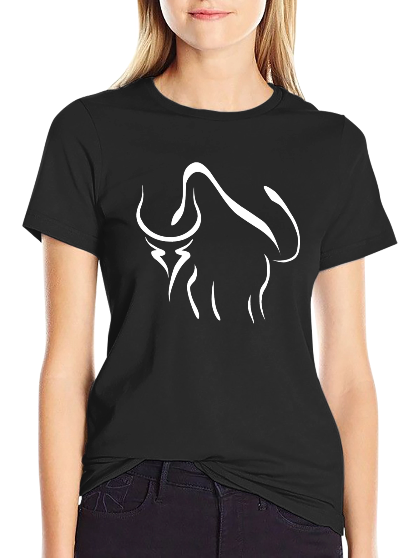 Bull Graphic Tee - Modern Black T-Shirt