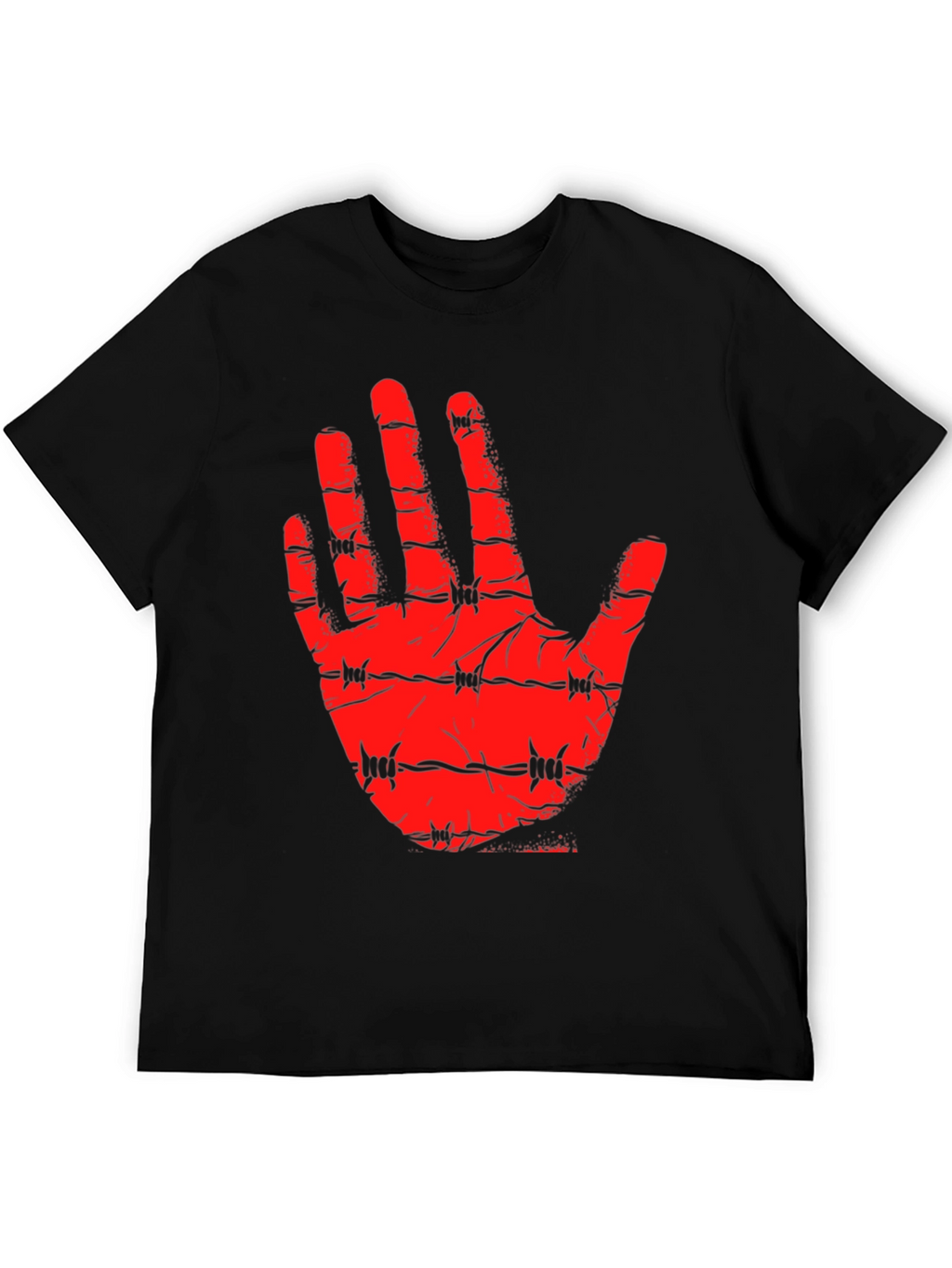 Barbed Hand Graphic Tee - Edgy Statement Shirt