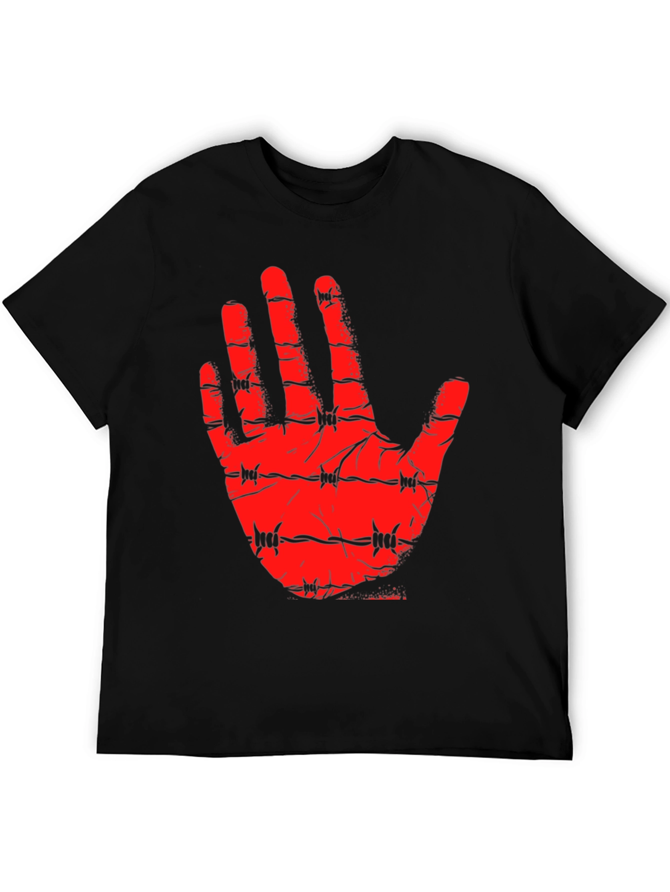 Barbed Hand Graphic Tee - Edgy Statement Shirt
