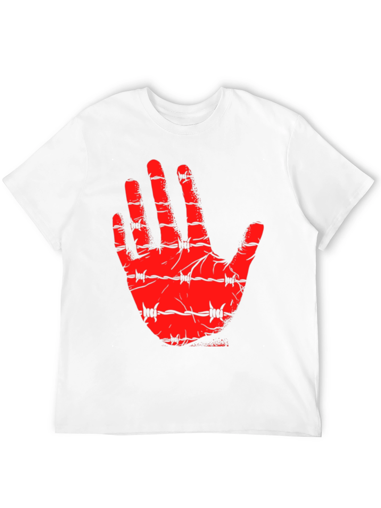 Barbed Hand Graphic Tee - Edgy Statement Shirt