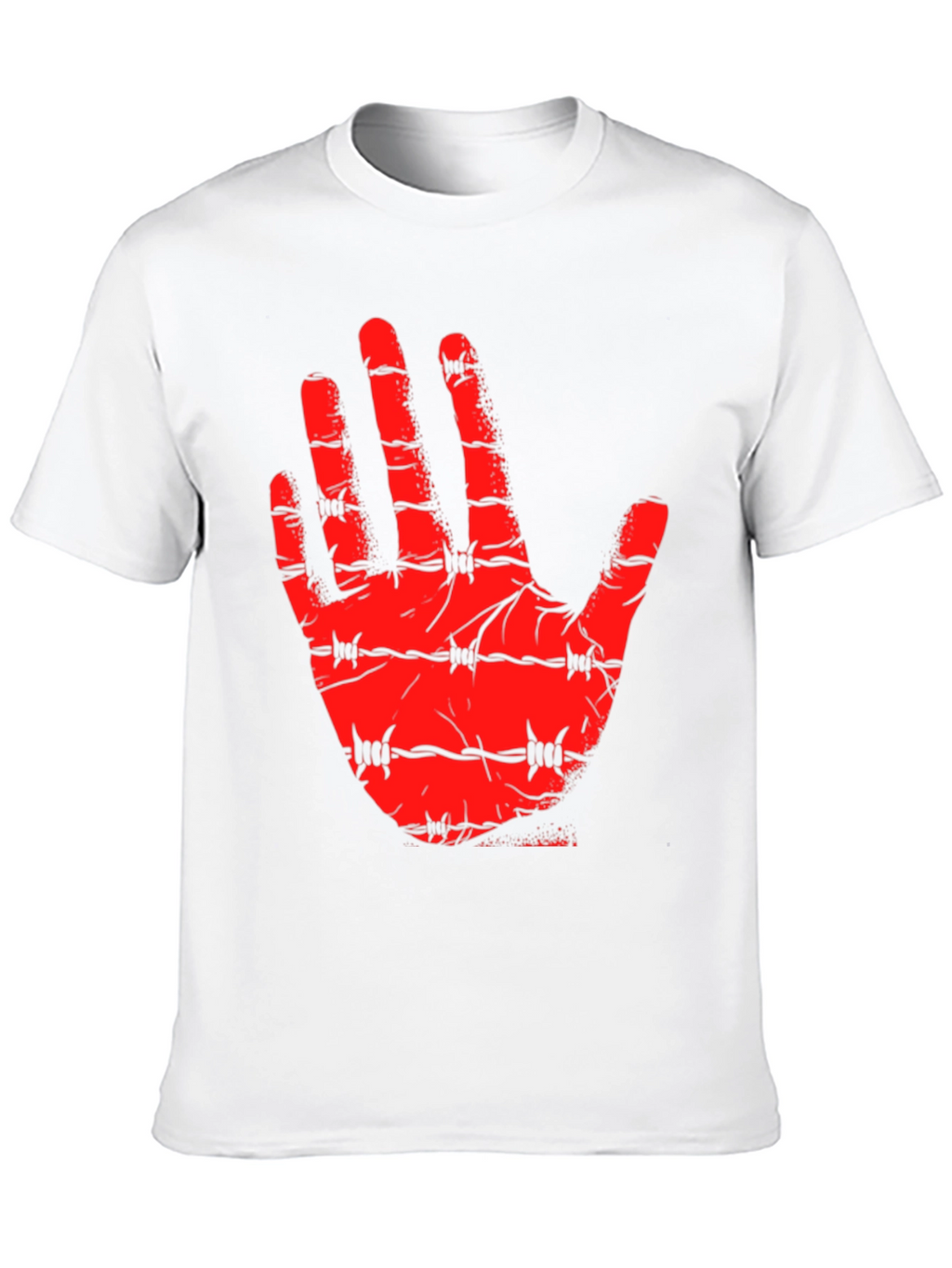 Barbed Hand Graphic Tee - Edgy Statement Shirt