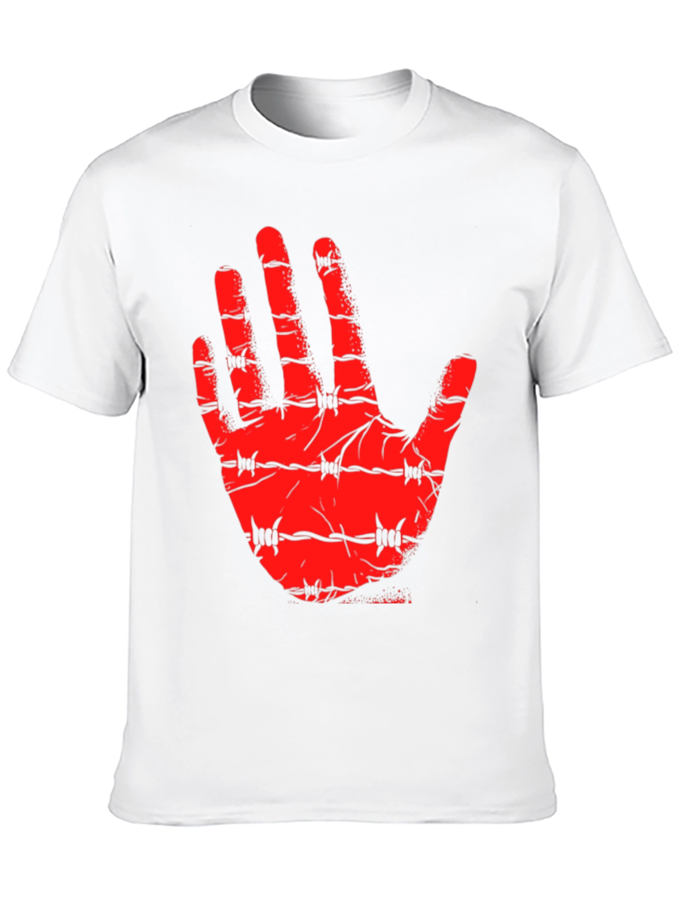 Barbed Hand Graphic Tee - Edgy Statement Shirt