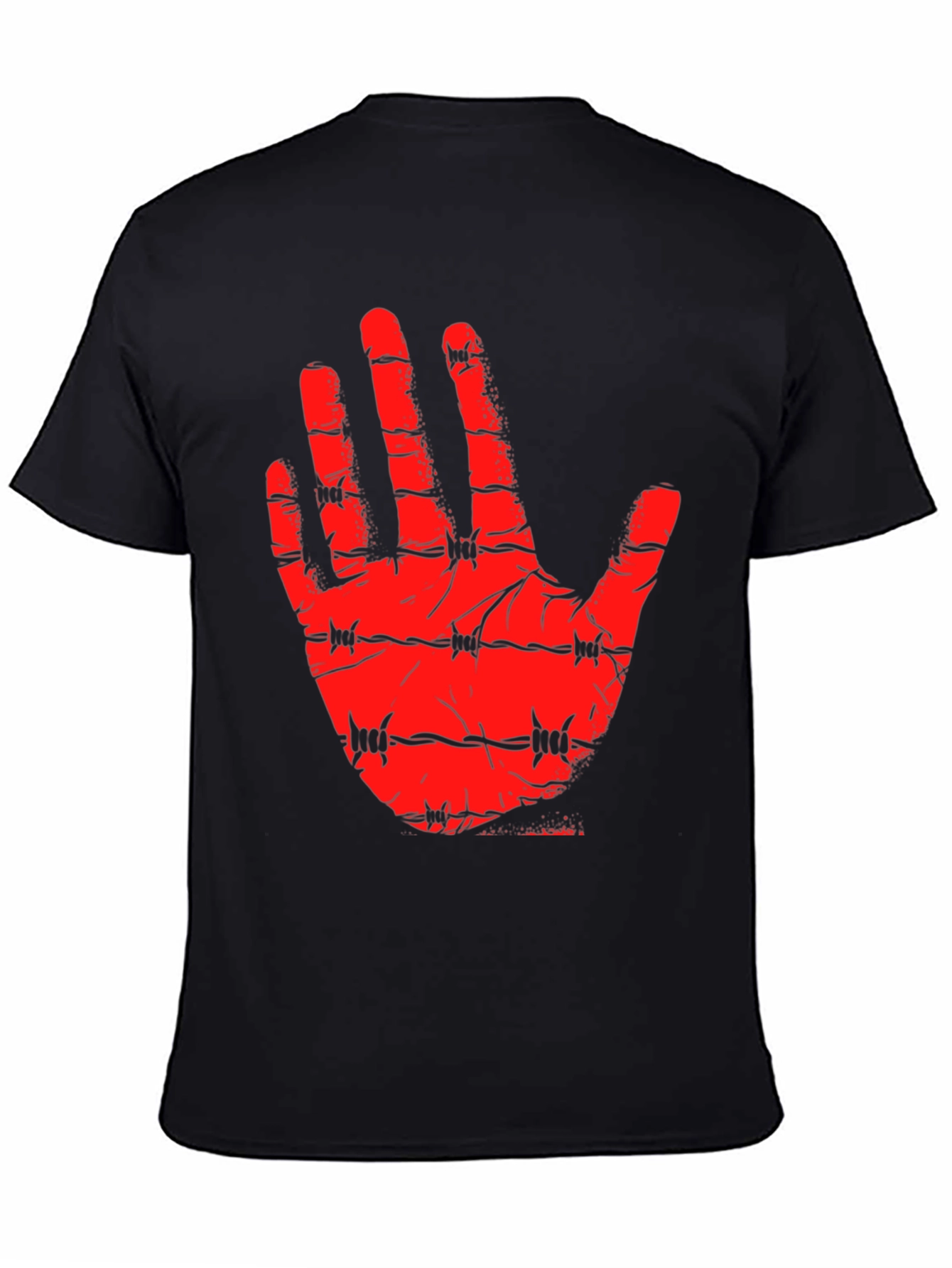 Barbed Hand Graphic Tee - Edgy Statement Shirt