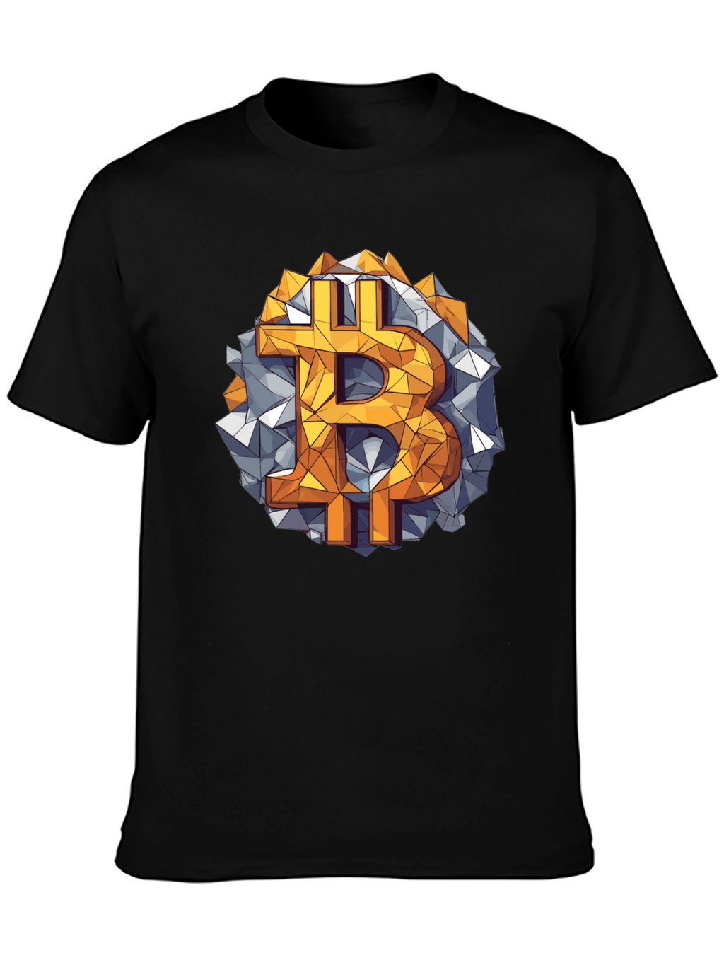 Bitcoin Geometric Graphic Tee - Crypto Style