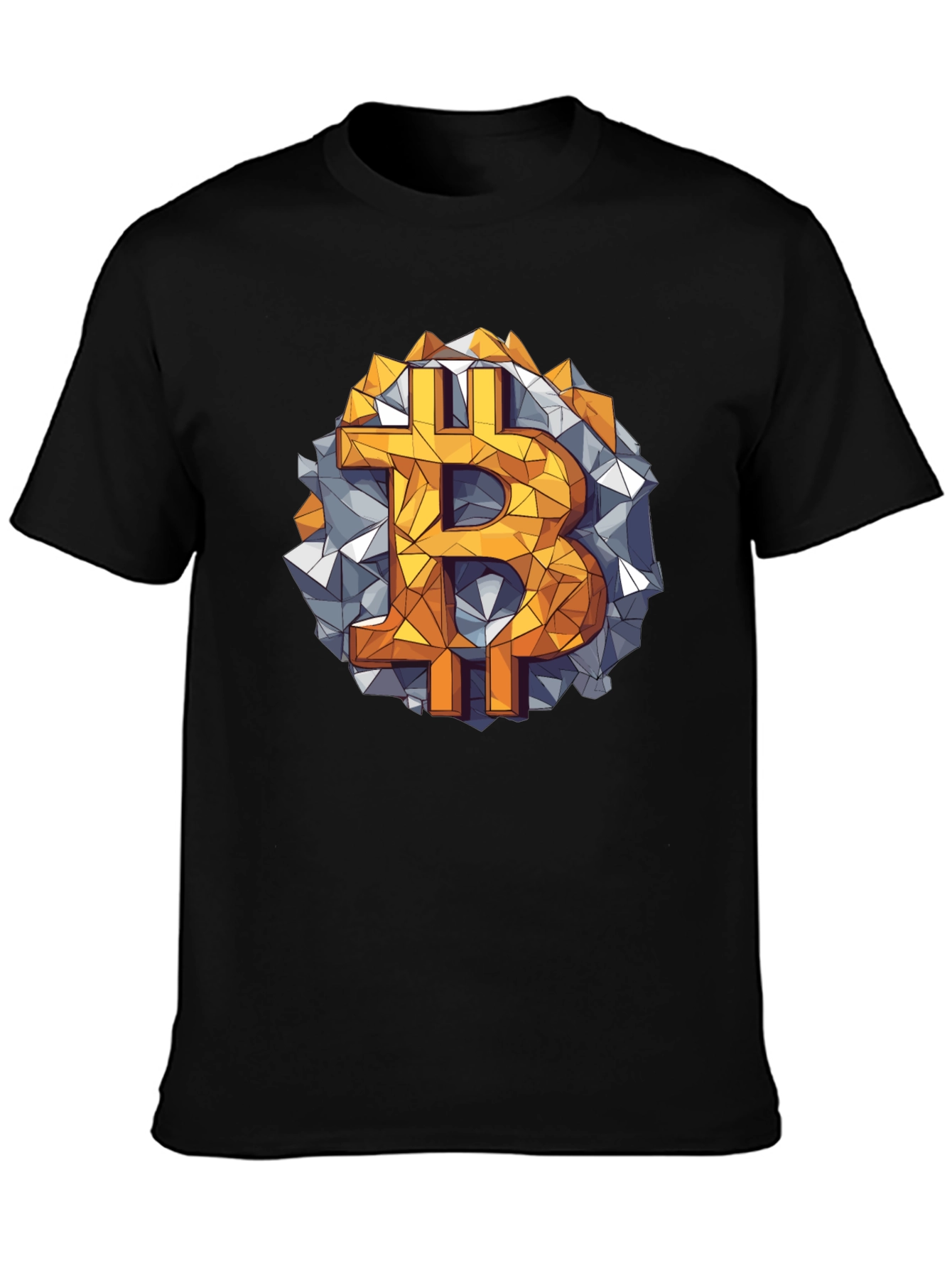 Bitcoin Geometric Graphic Tee - Crypto Style
