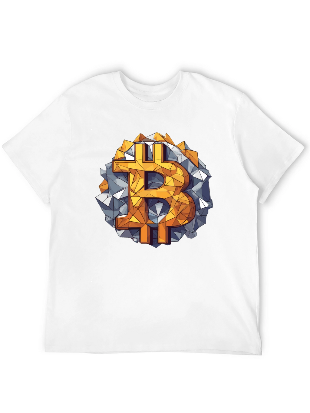 Bitcoin Geometric Graphic Tee - Crypto Style