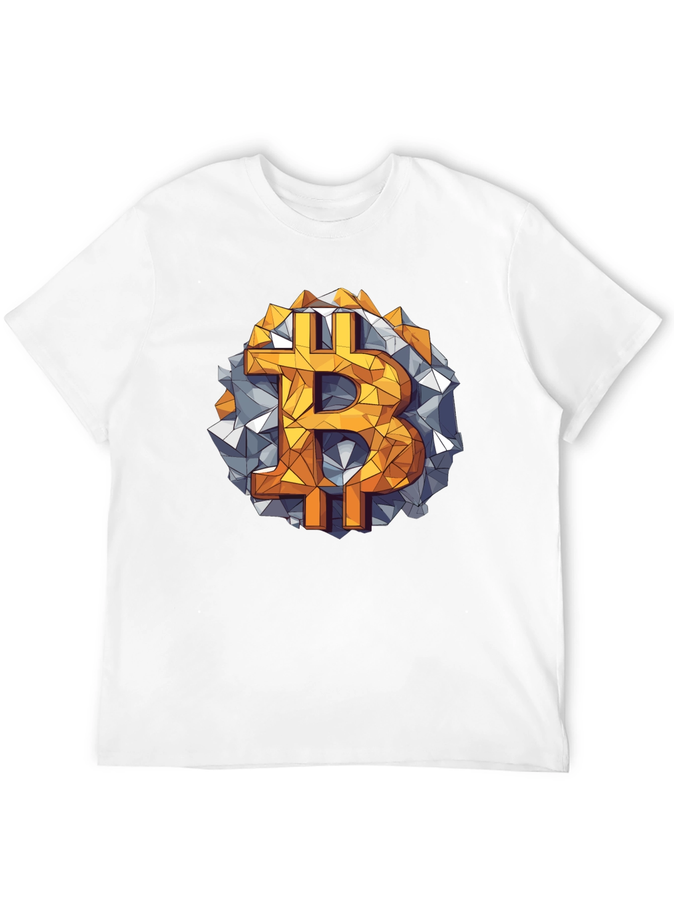 Bitcoin Geometric Graphic Tee - Crypto Style