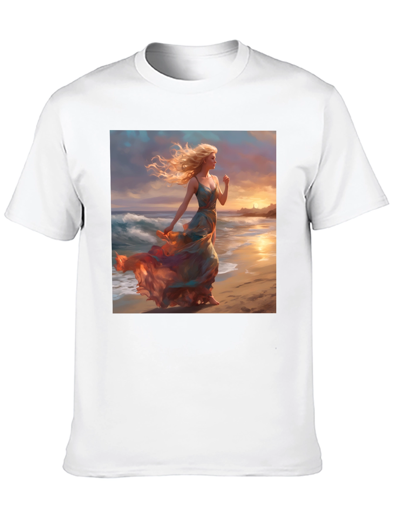Sunset Beach Woman Graphic Tee