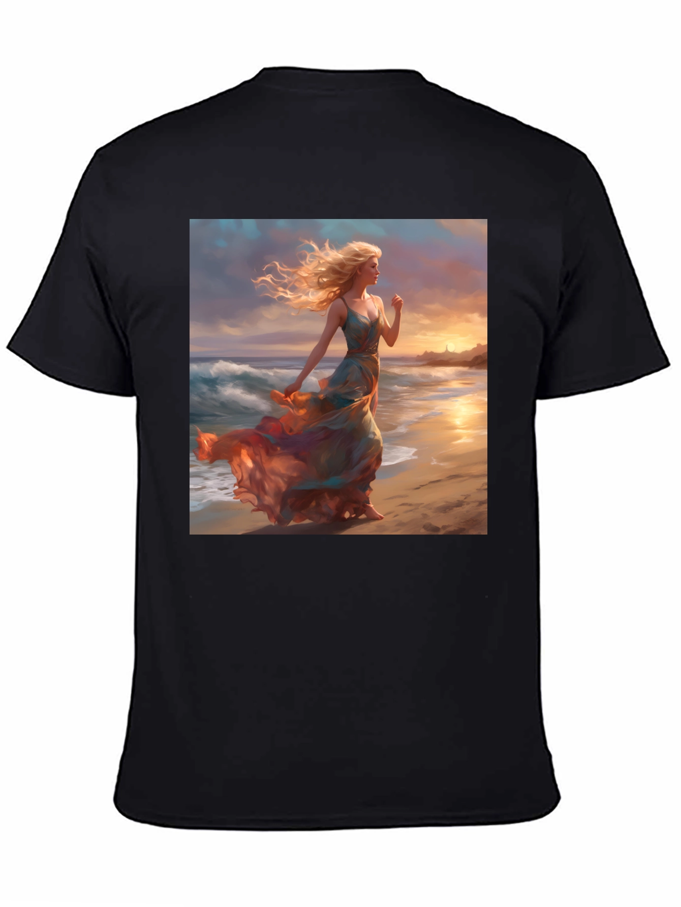 Sunset Beach Woman Graphic Tee