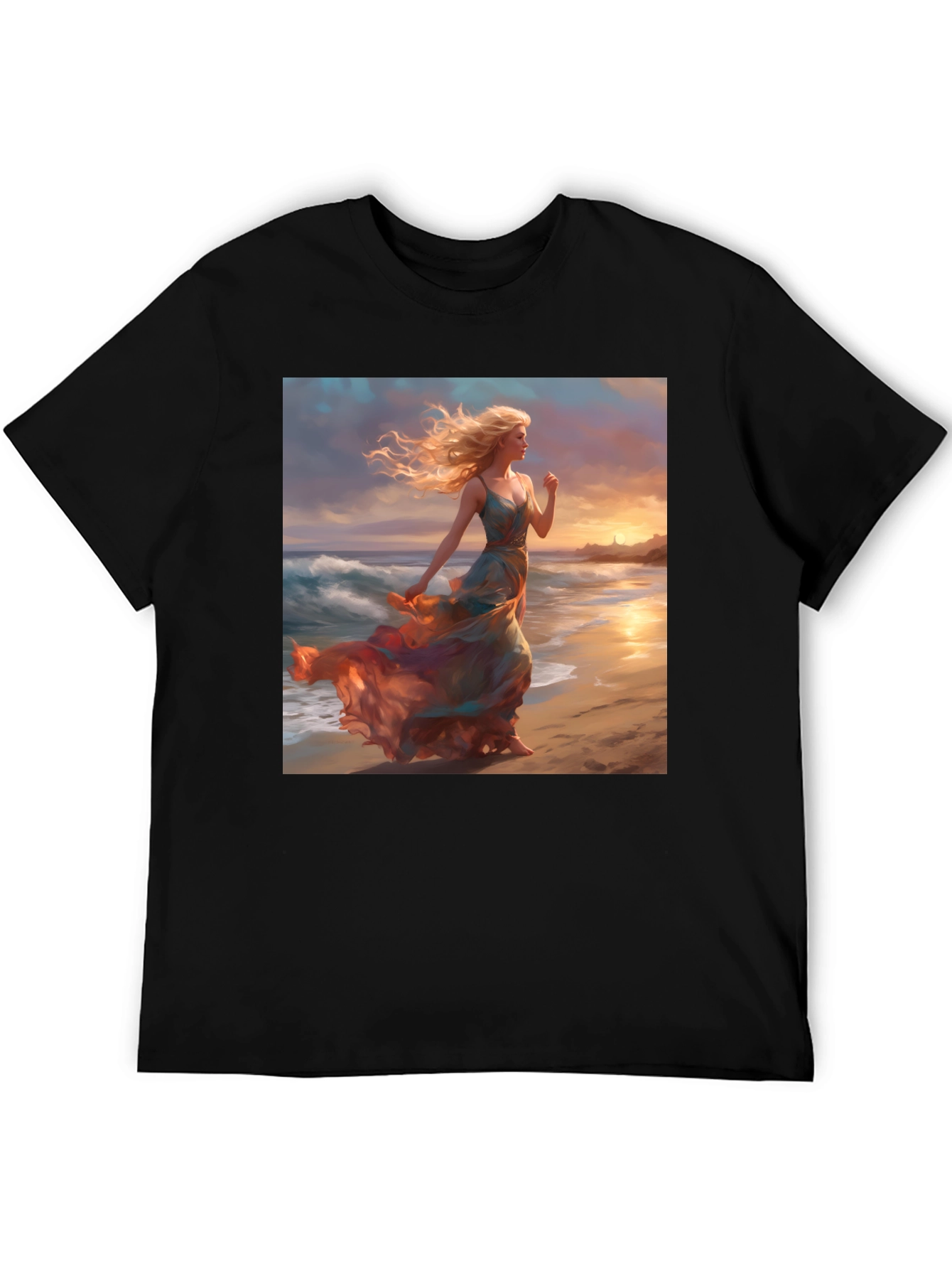 Sunset Beach Woman Graphic Tee