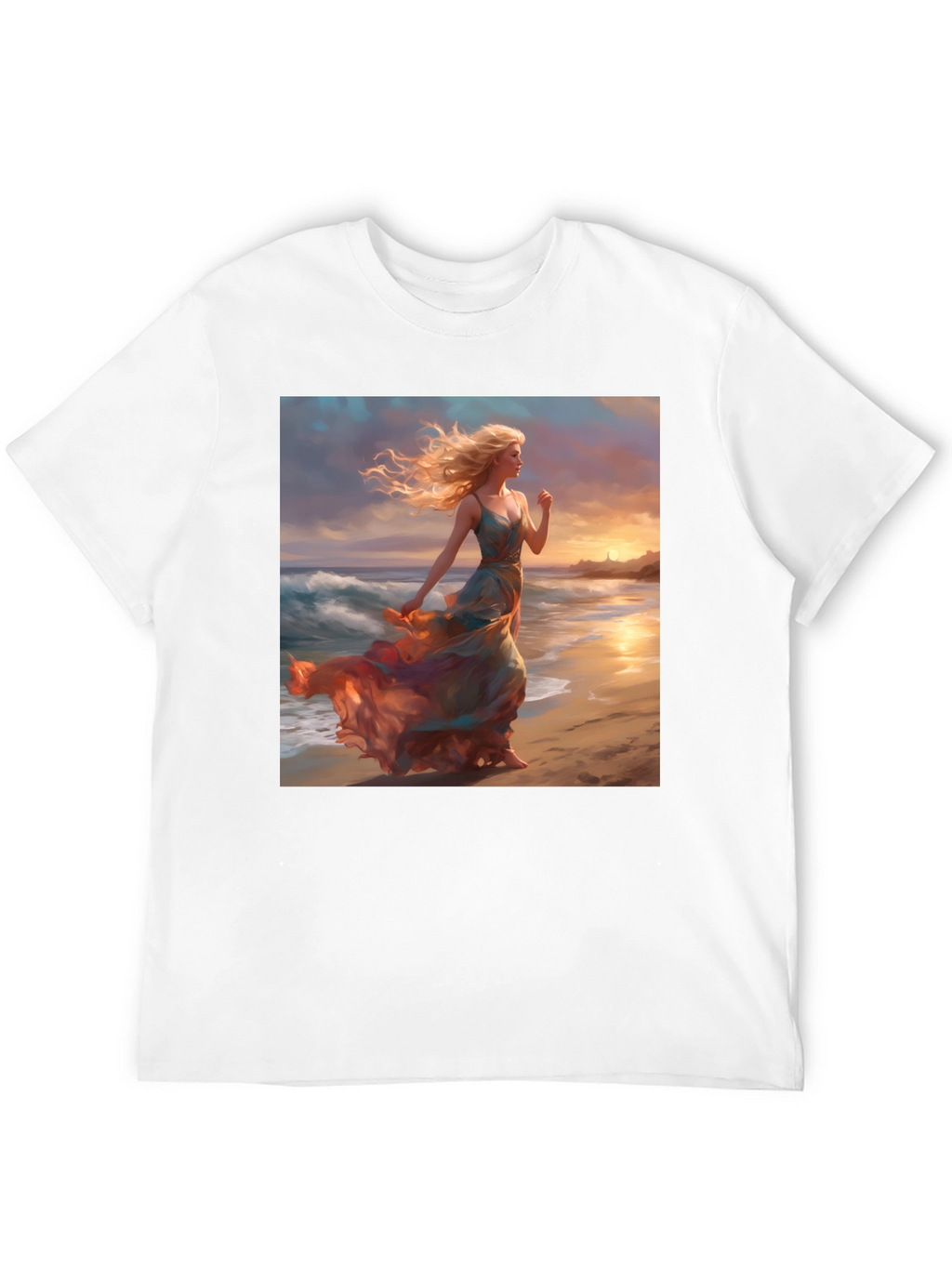 Sunset Beach Woman Graphic Tee