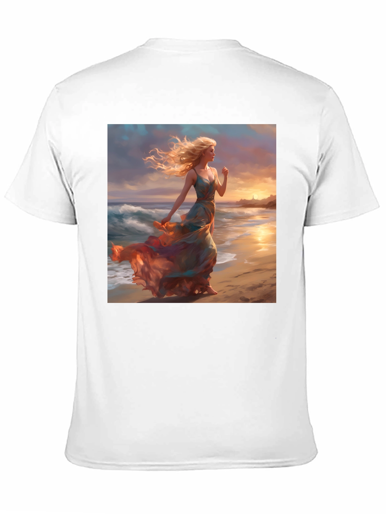 Sunset Beach Woman Graphic Tee