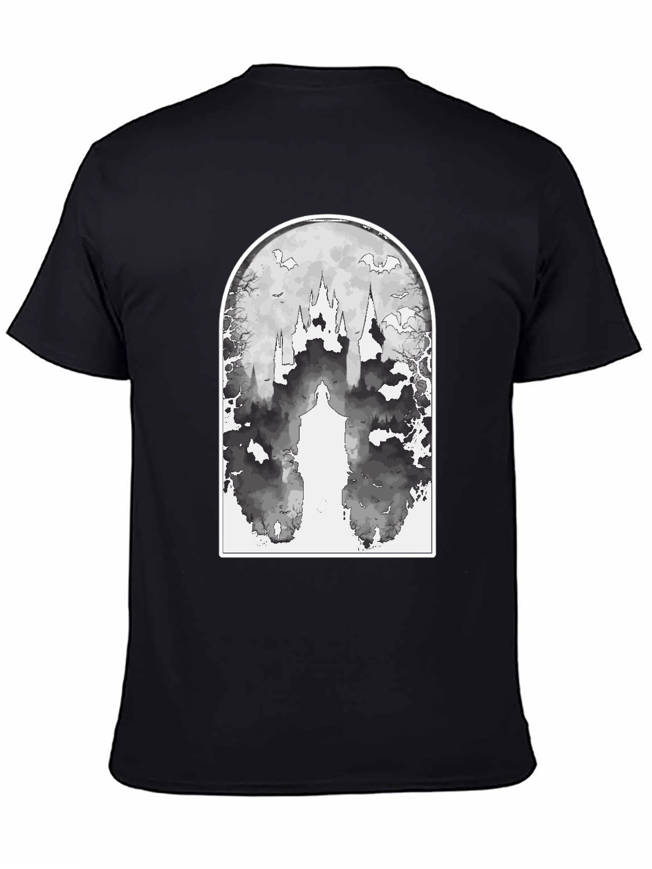 Eerie Castle Graphic Tee - Black