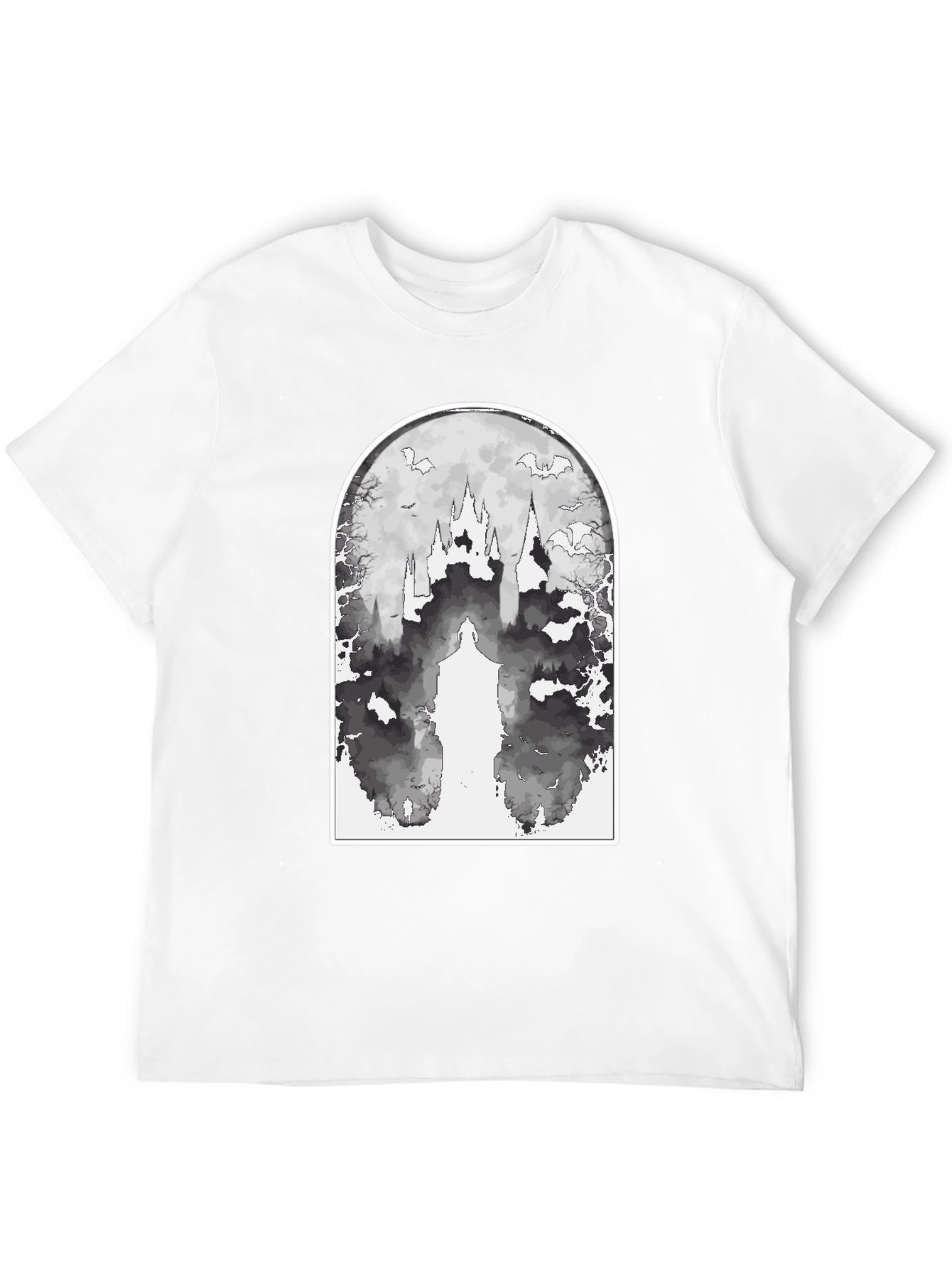 Eerie Castle Graphic Tee - Black
