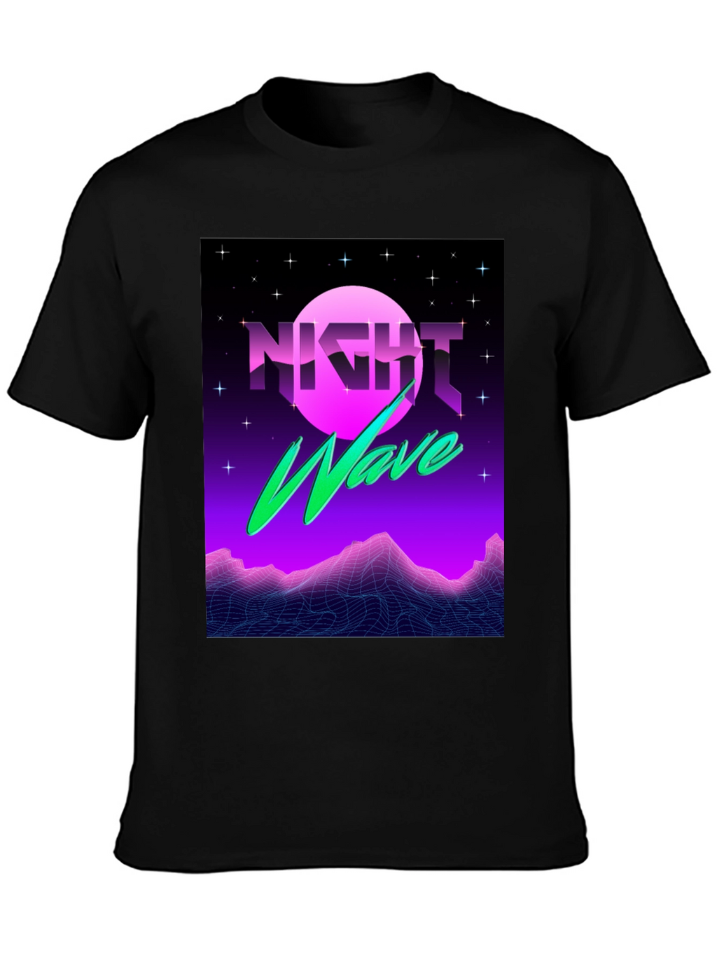 Night Wave T-Shirt - Synthwave Style