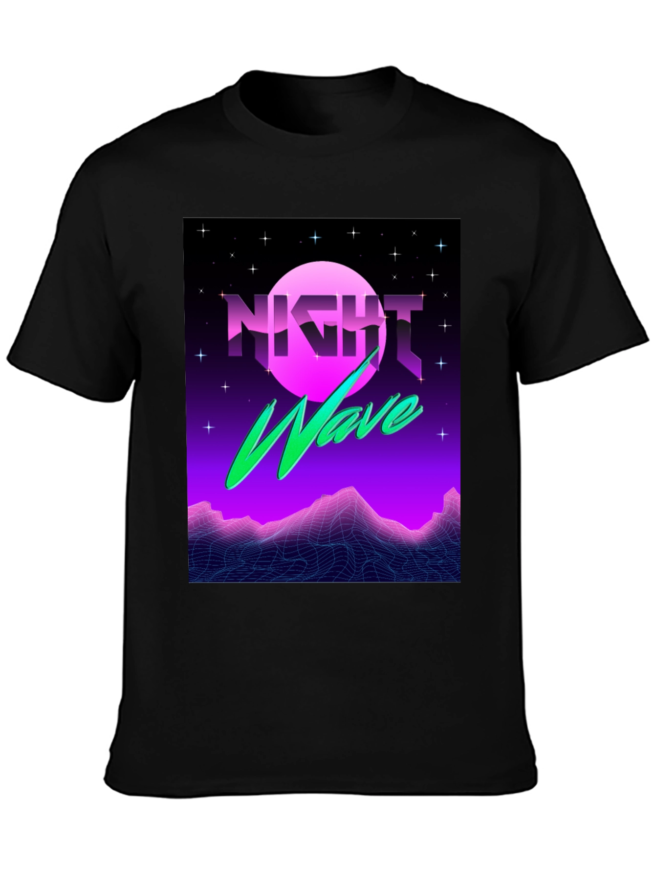Night Wave T-Shirt - Synthwave Style