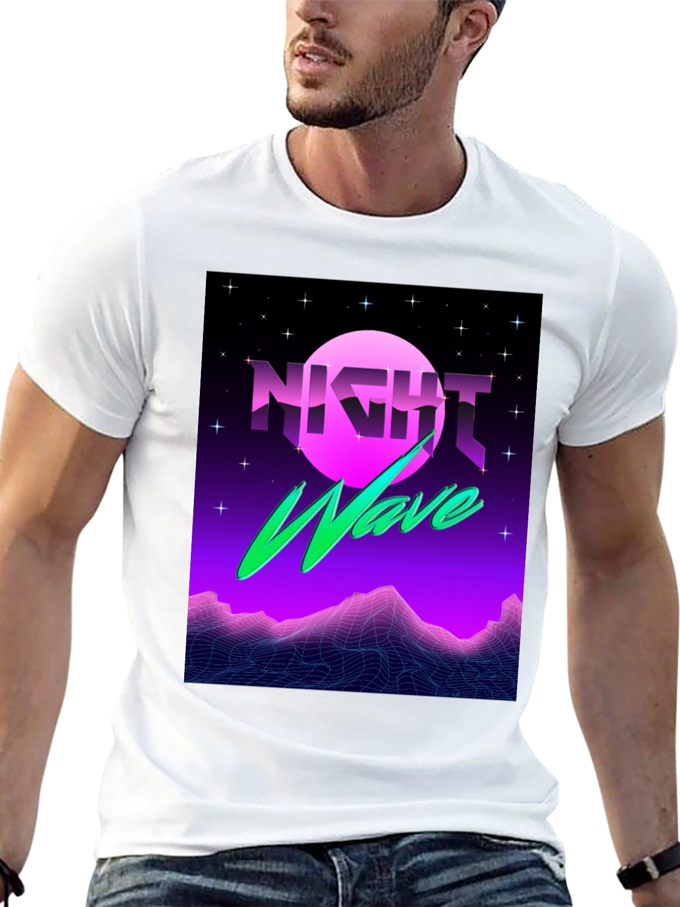 Night Wave T-Shirt - Synthwave Style