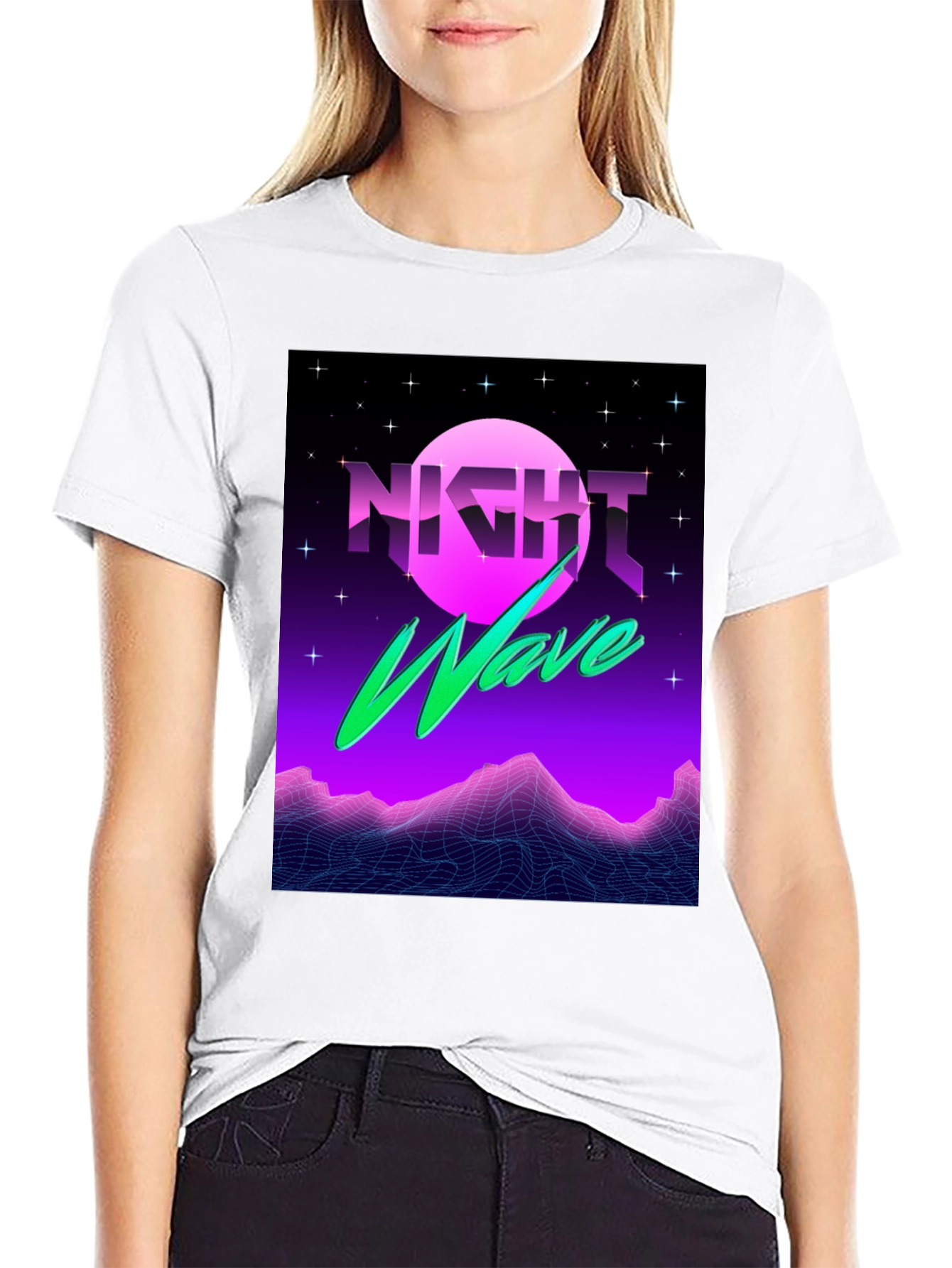 Night Wave T-Shirt - Synthwave Style