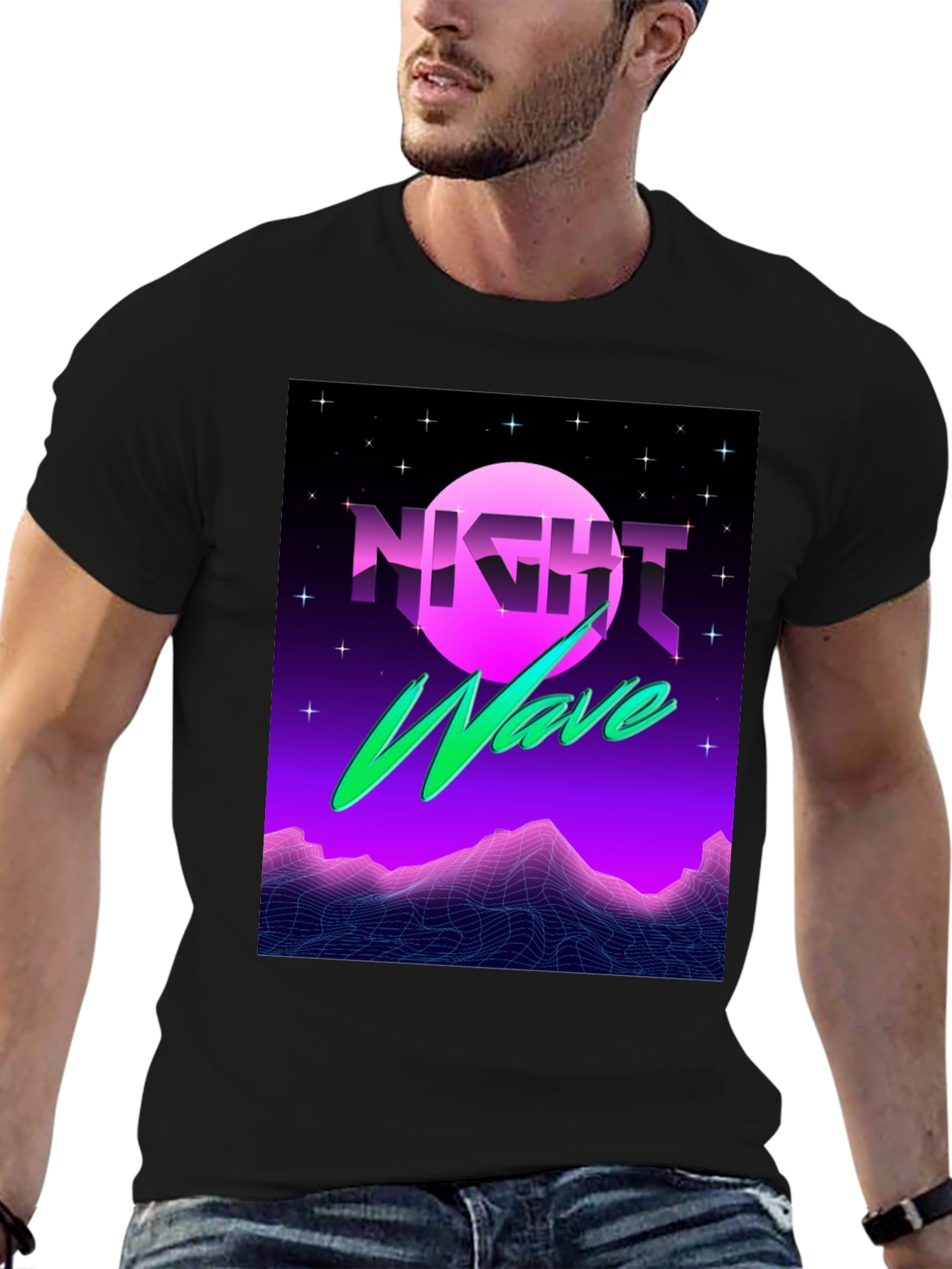 Night Wave T-Shirt - Synthwave Style