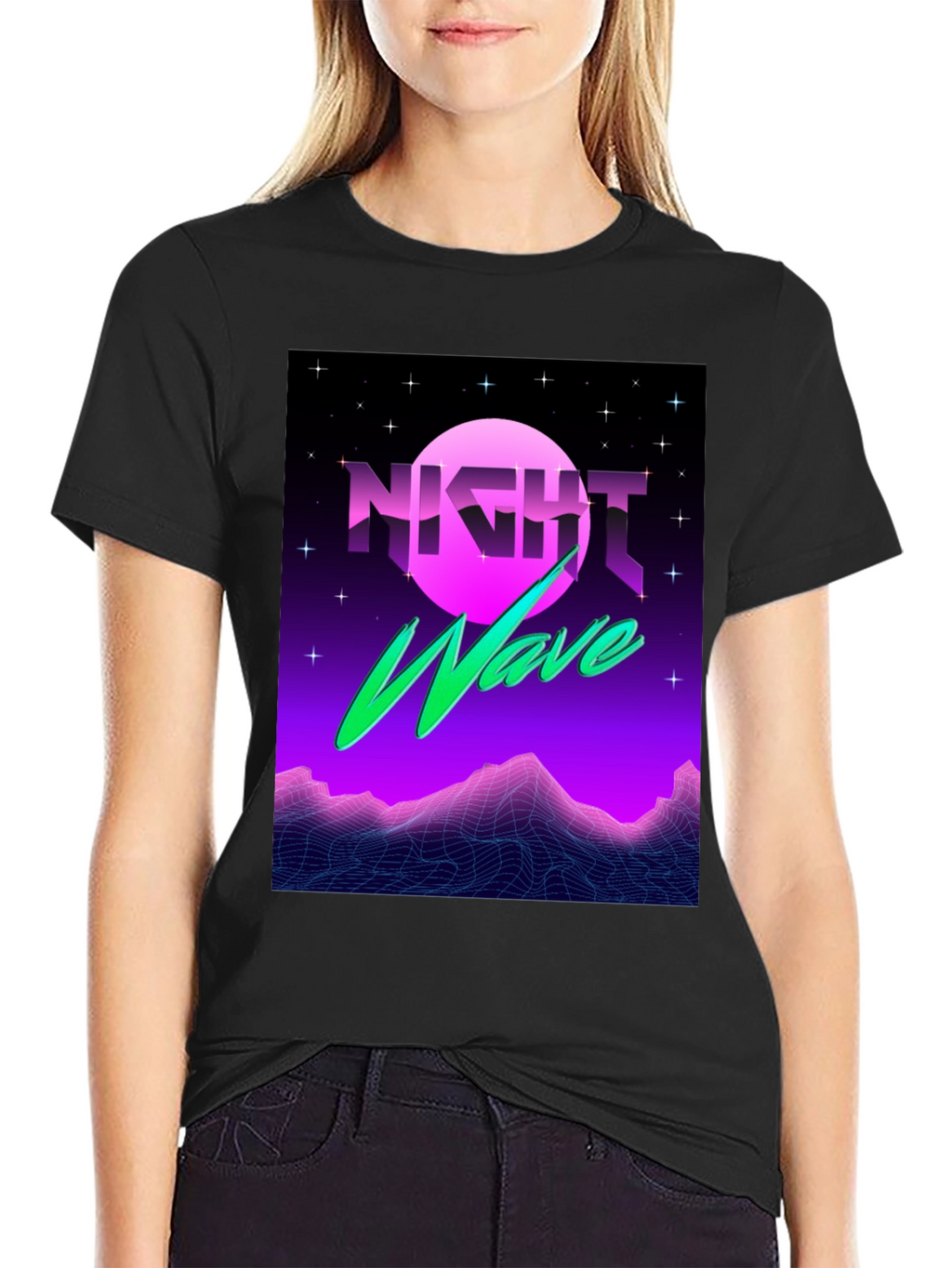 Night Wave T-Shirt - Synthwave Style