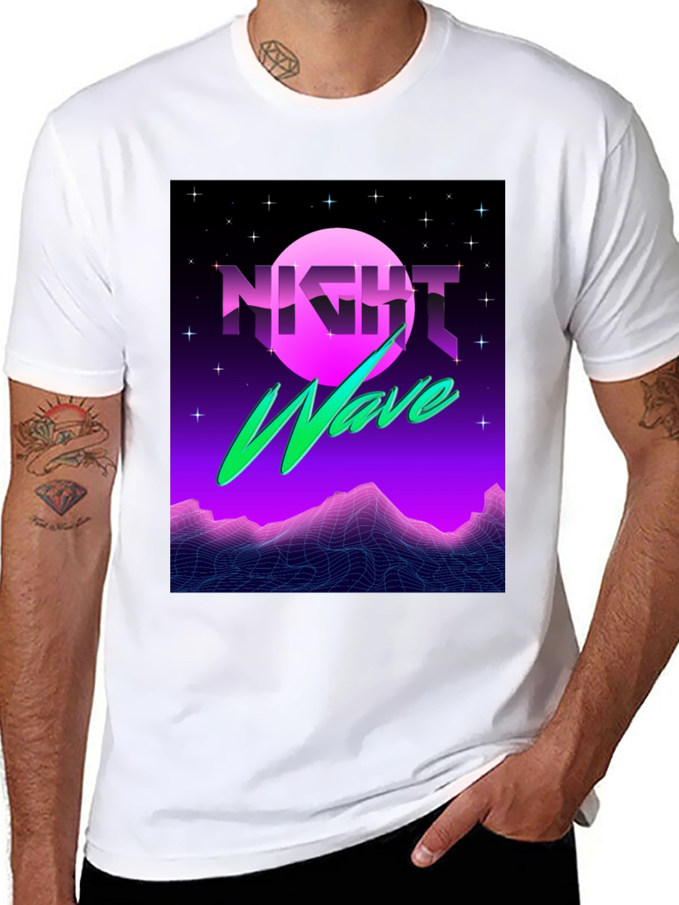 Night Wave T-Shirt - Synthwave Style