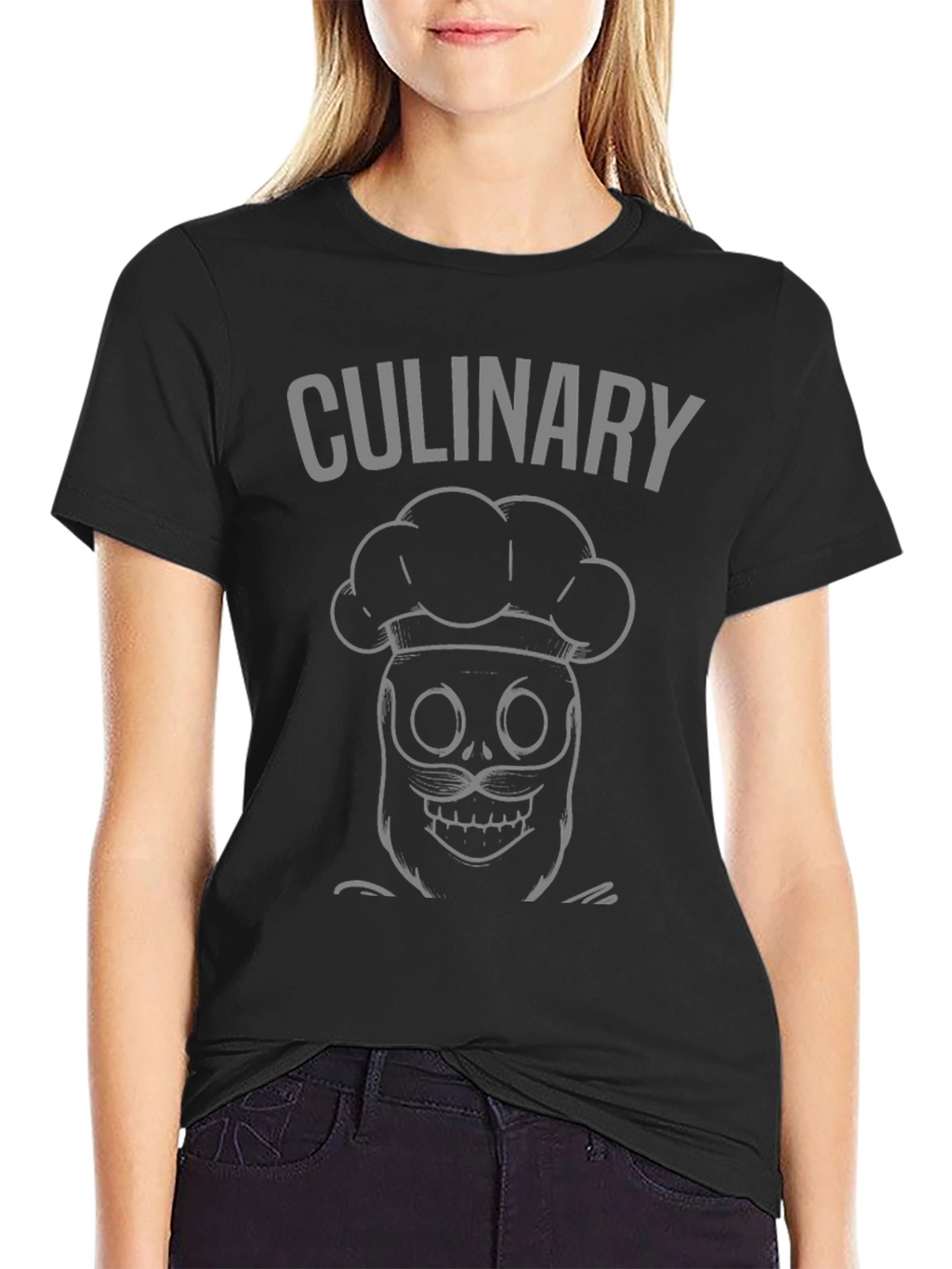 Culinary Skeleton Chef Black T-Shirt