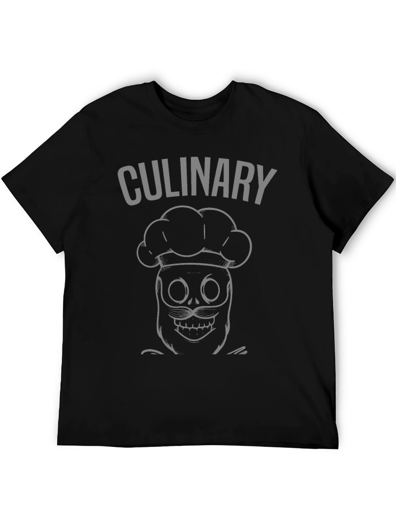Culinary Skeleton Chef Black T-Shirt