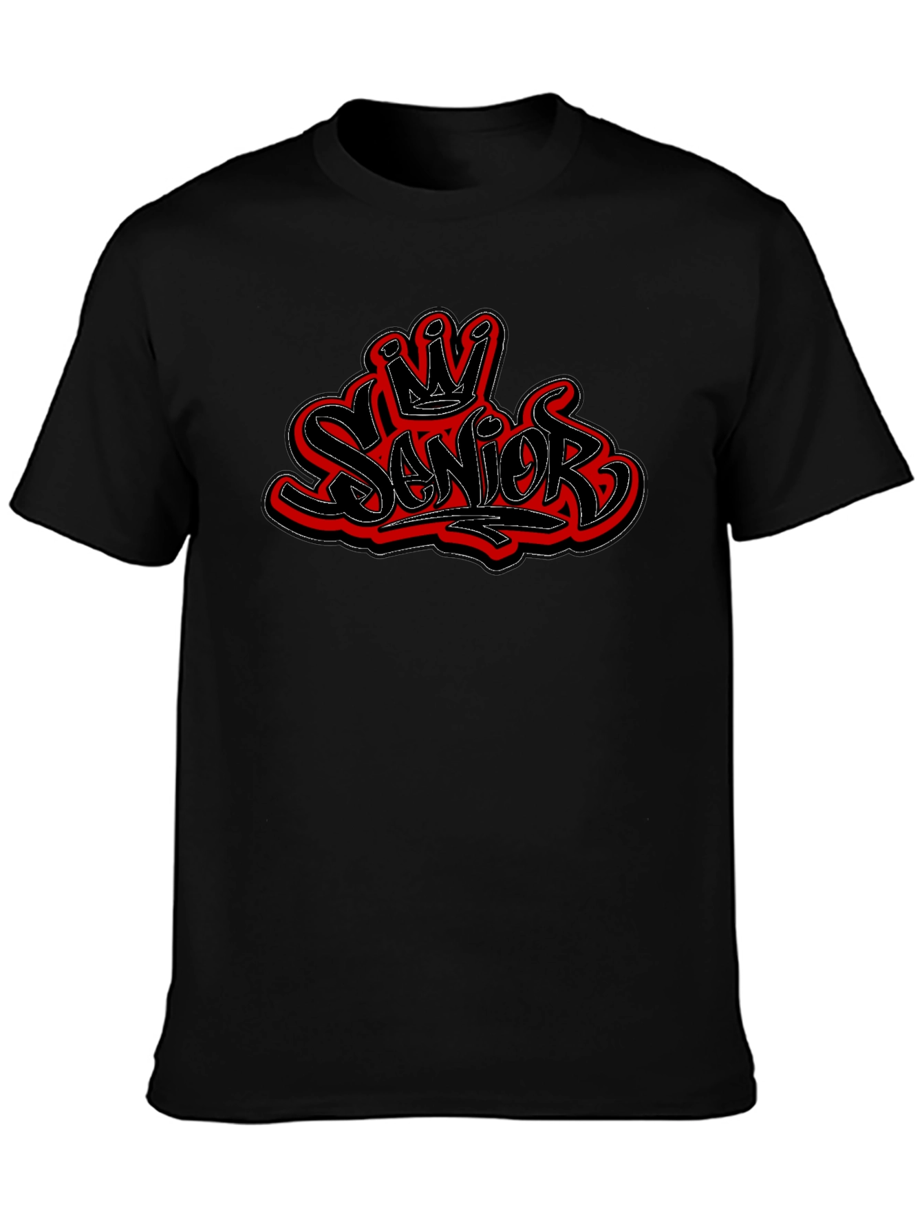 Senior Crown T-Shirt - Stylish Black Tee