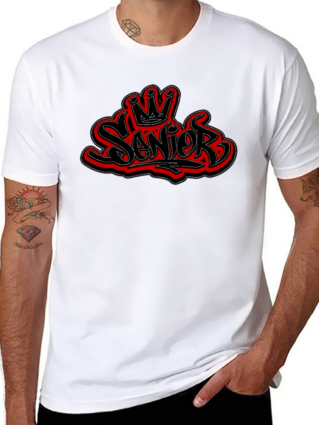Senior Crown T-Shirt - Stylish Black Tee