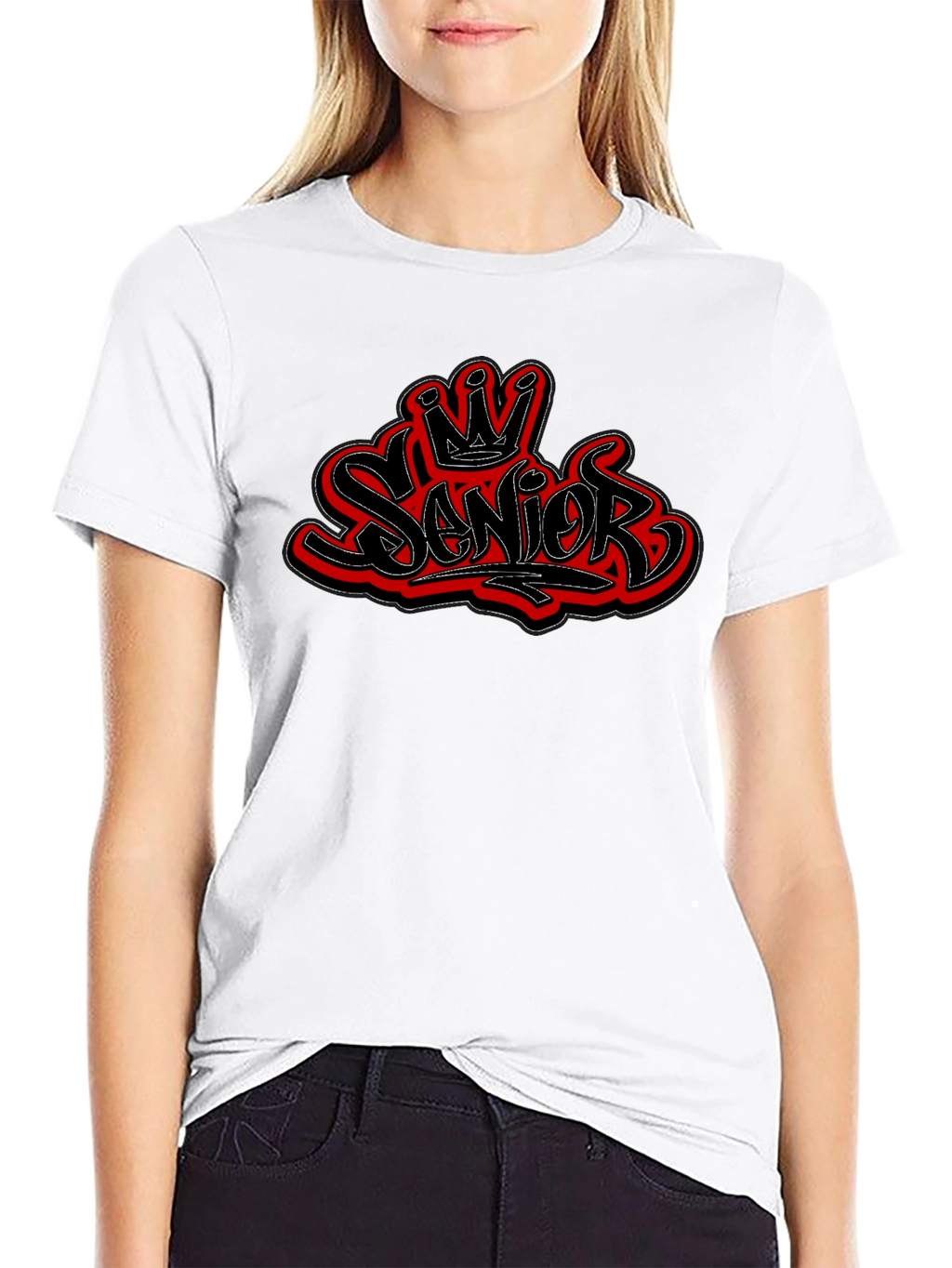 Senior Crown T-Shirt - Stylish Black Tee