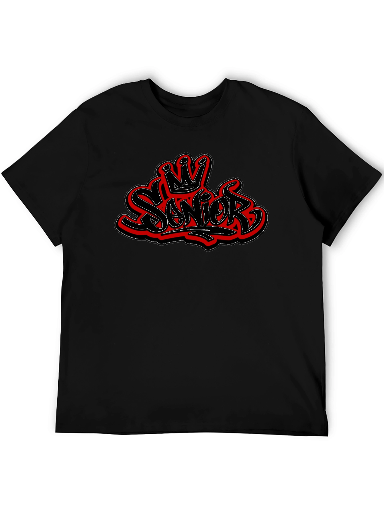 Senior Crown T-Shirt - Stylish Black Tee