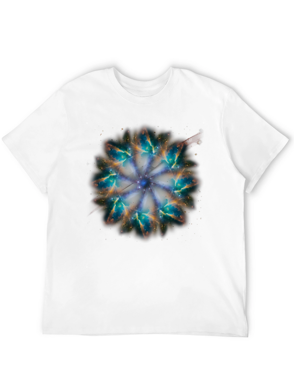 Nebula Mandala Graphic Tee - Cosmic Style