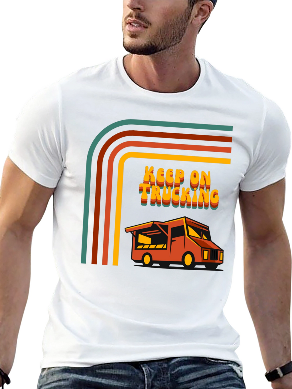 Keep on Trucking Retro Graphic Tee