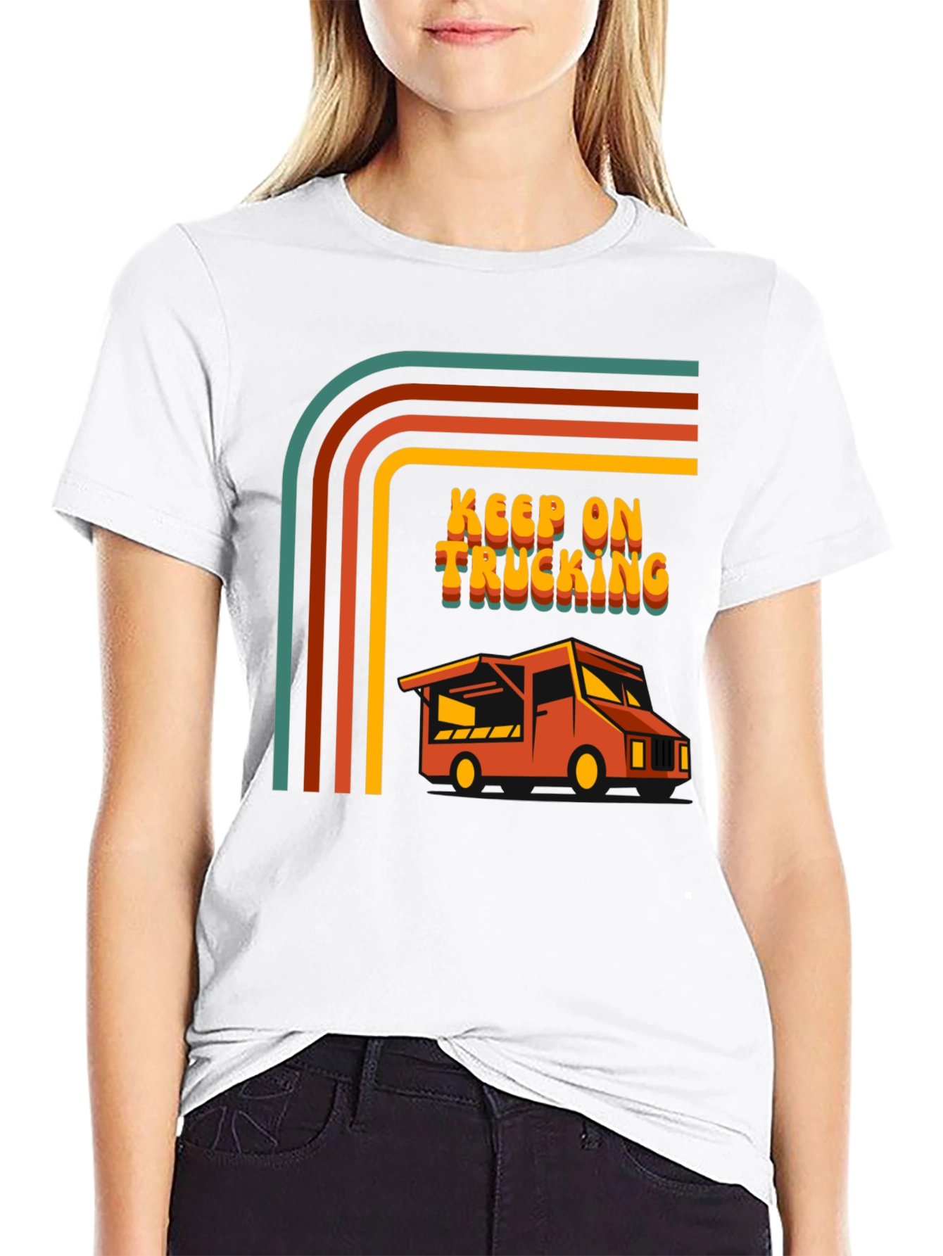 Keep on Trucking Retro Graphic Tee