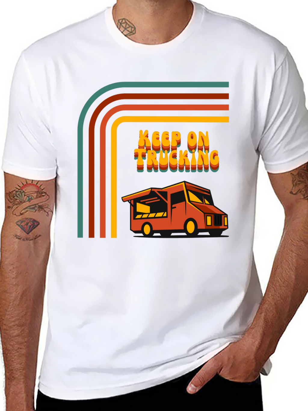 Keep on Trucking Retro Graphic Tee