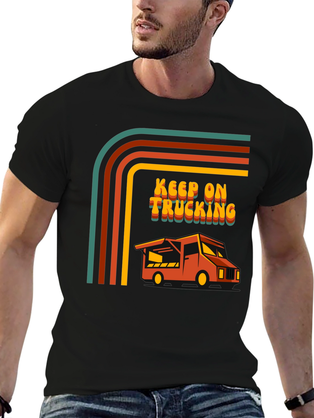 Keep on Trucking Retro Graphic Tee